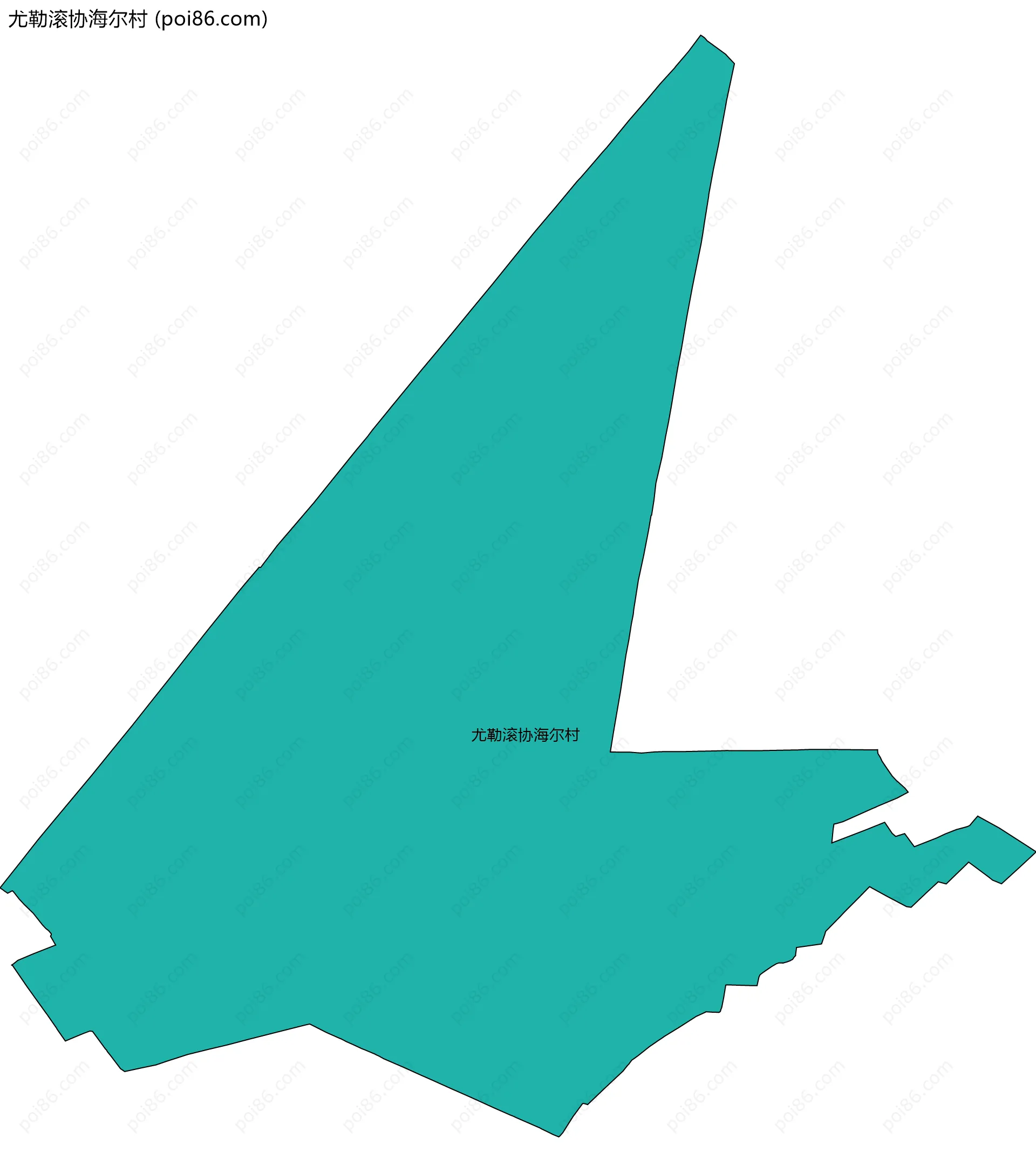 尤勒滚协海尔村边界地图