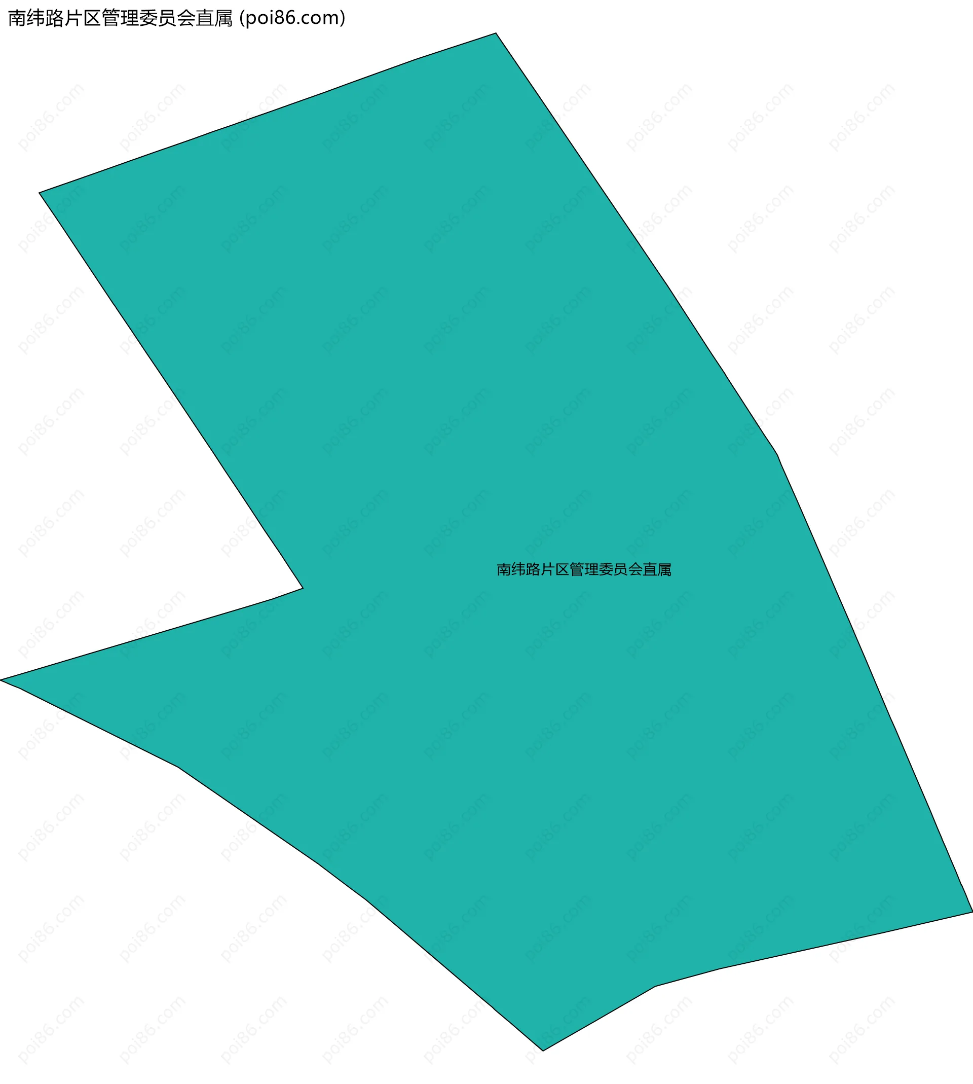 南纬路片区管理委员会直属边界地图