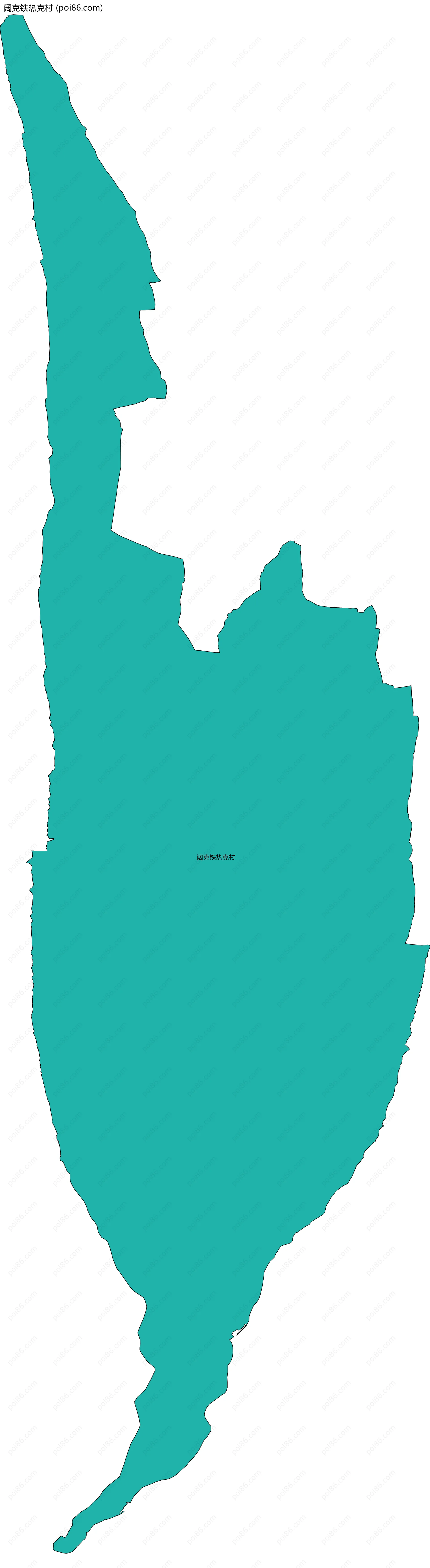 阔克铁热克村边界地图