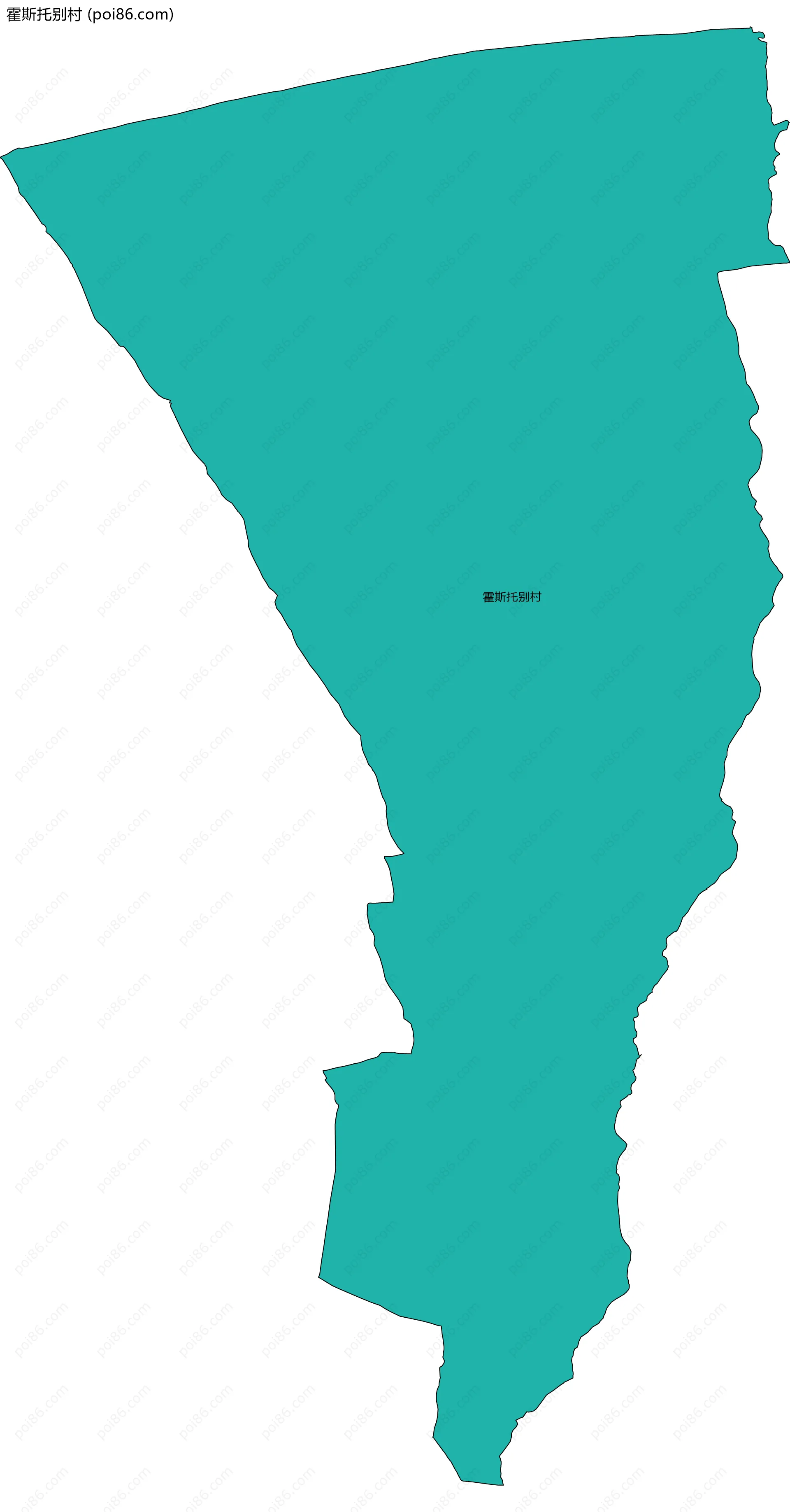 霍斯托别村边界地图