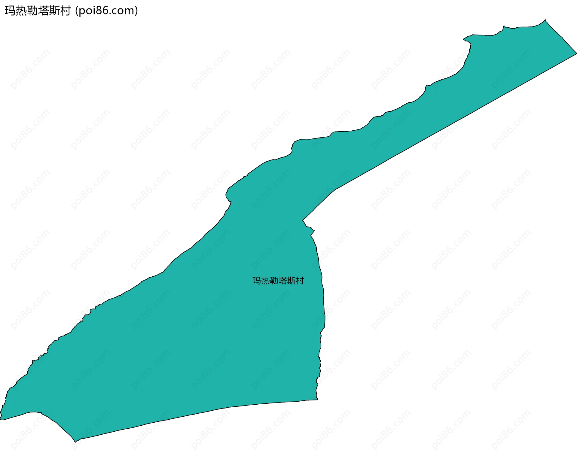 玛热勒塔斯村边界地图