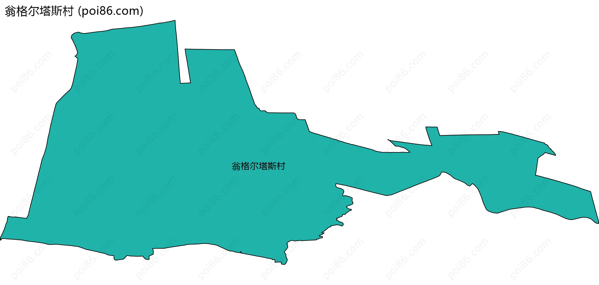 翁格尔塔斯村边界地图