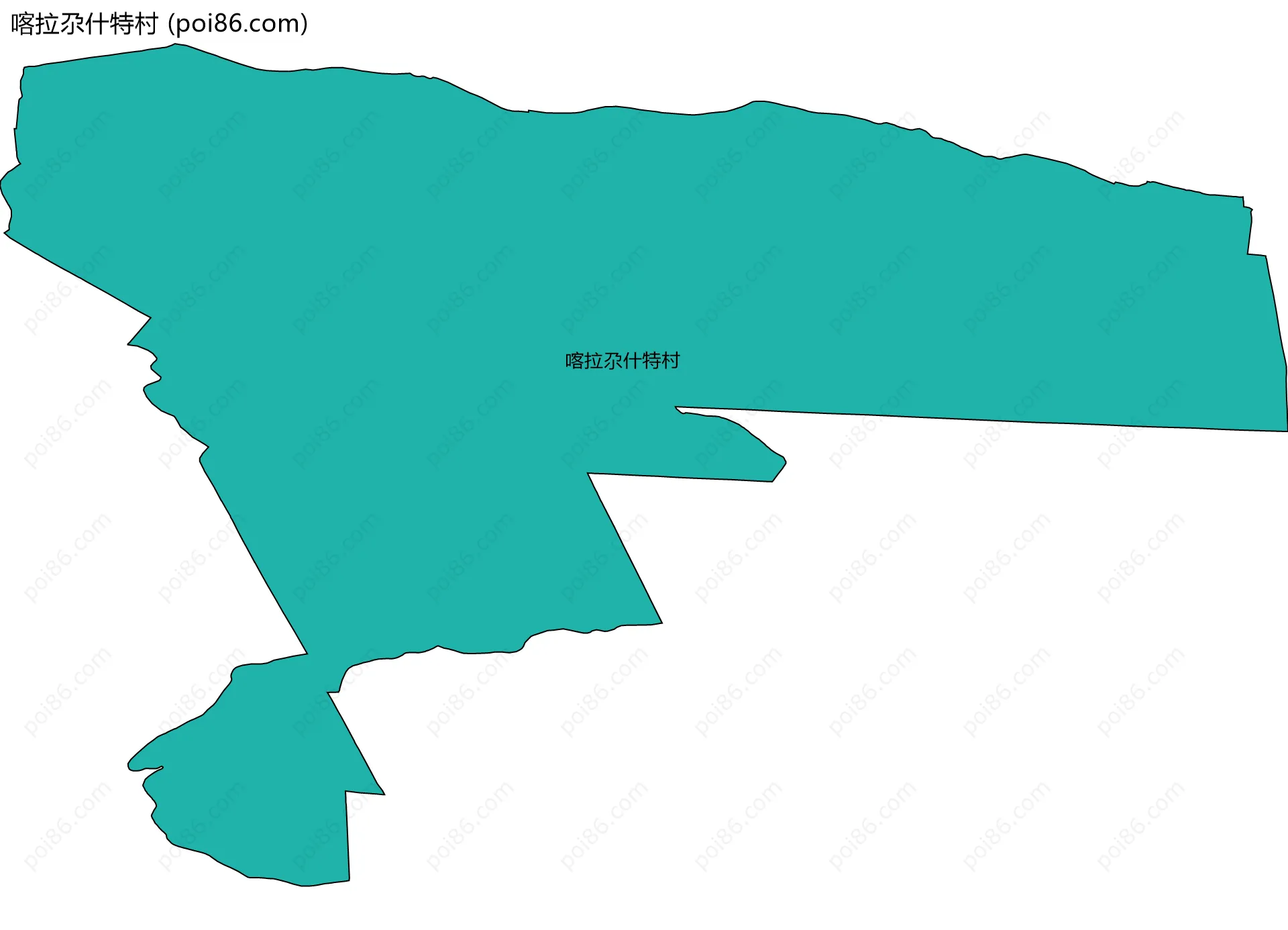 喀拉尕什特村边界地图