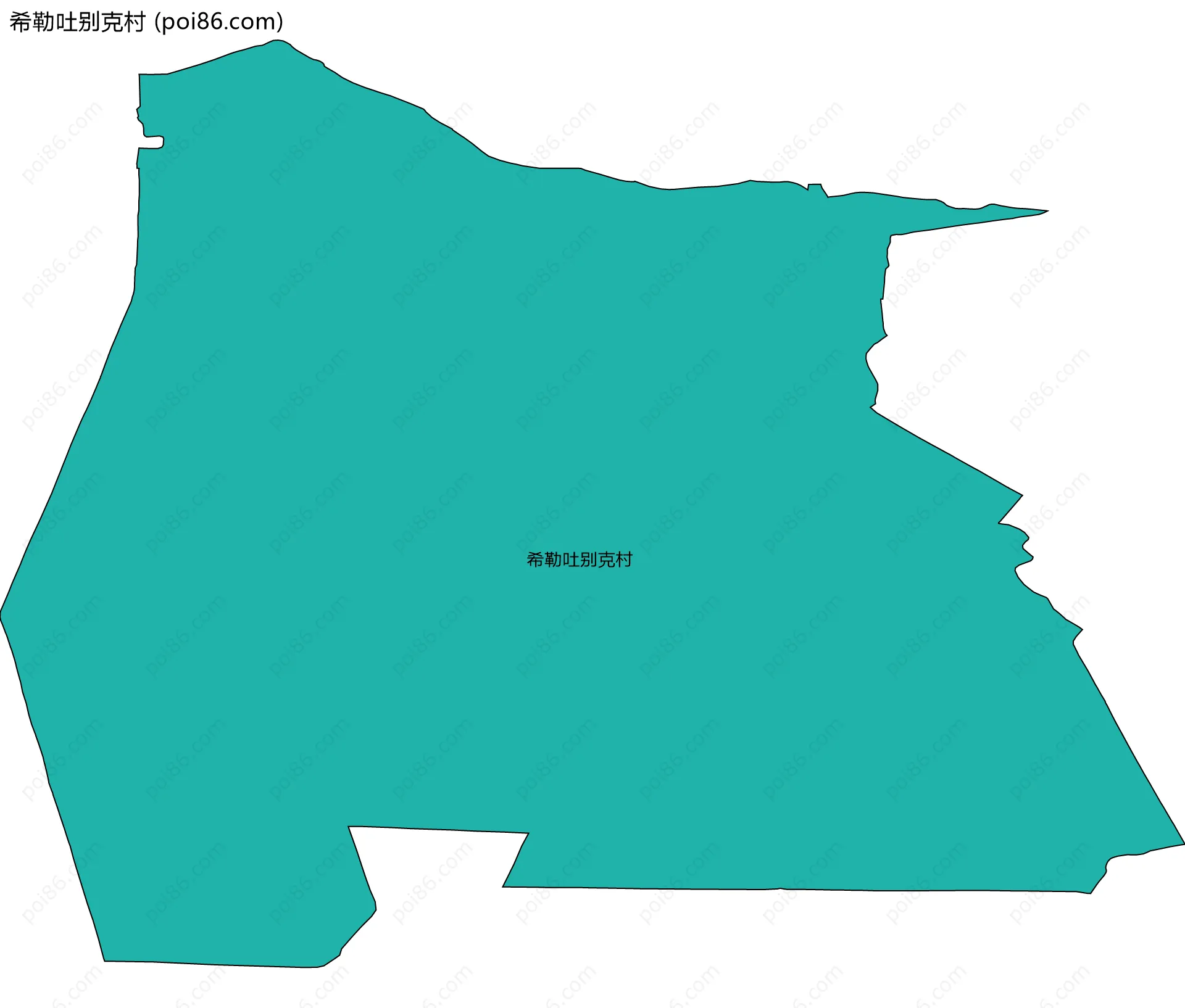 希勒吐别克村边界地图