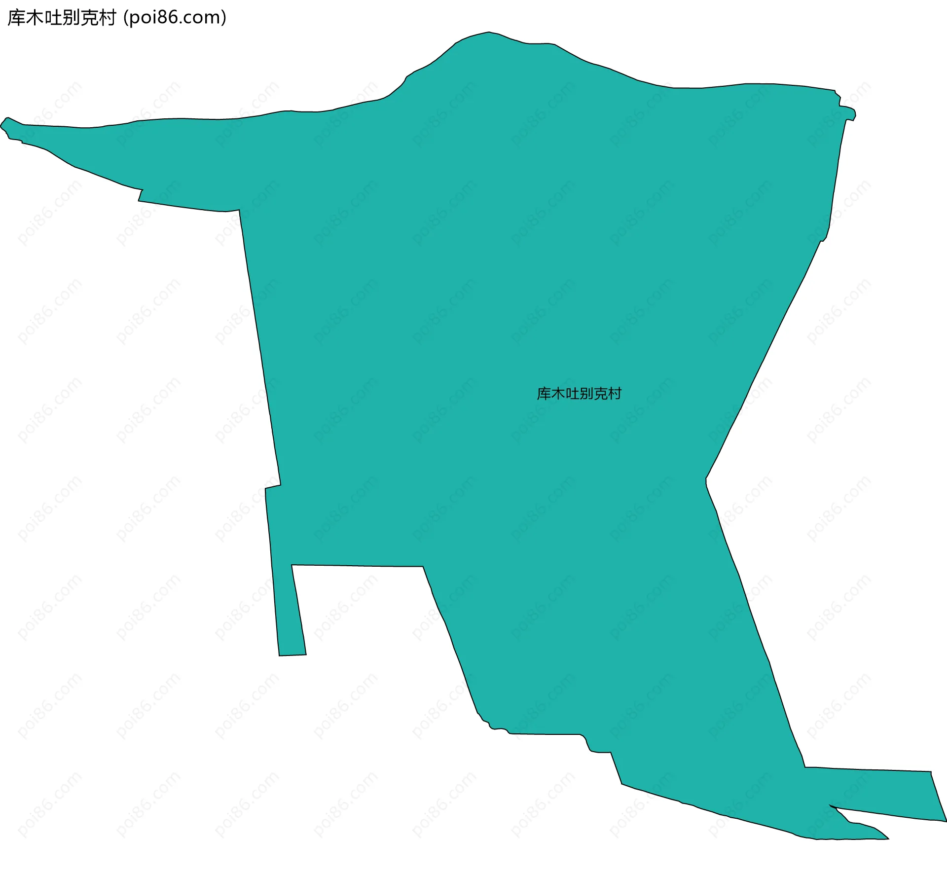库木吐别克村边界地图