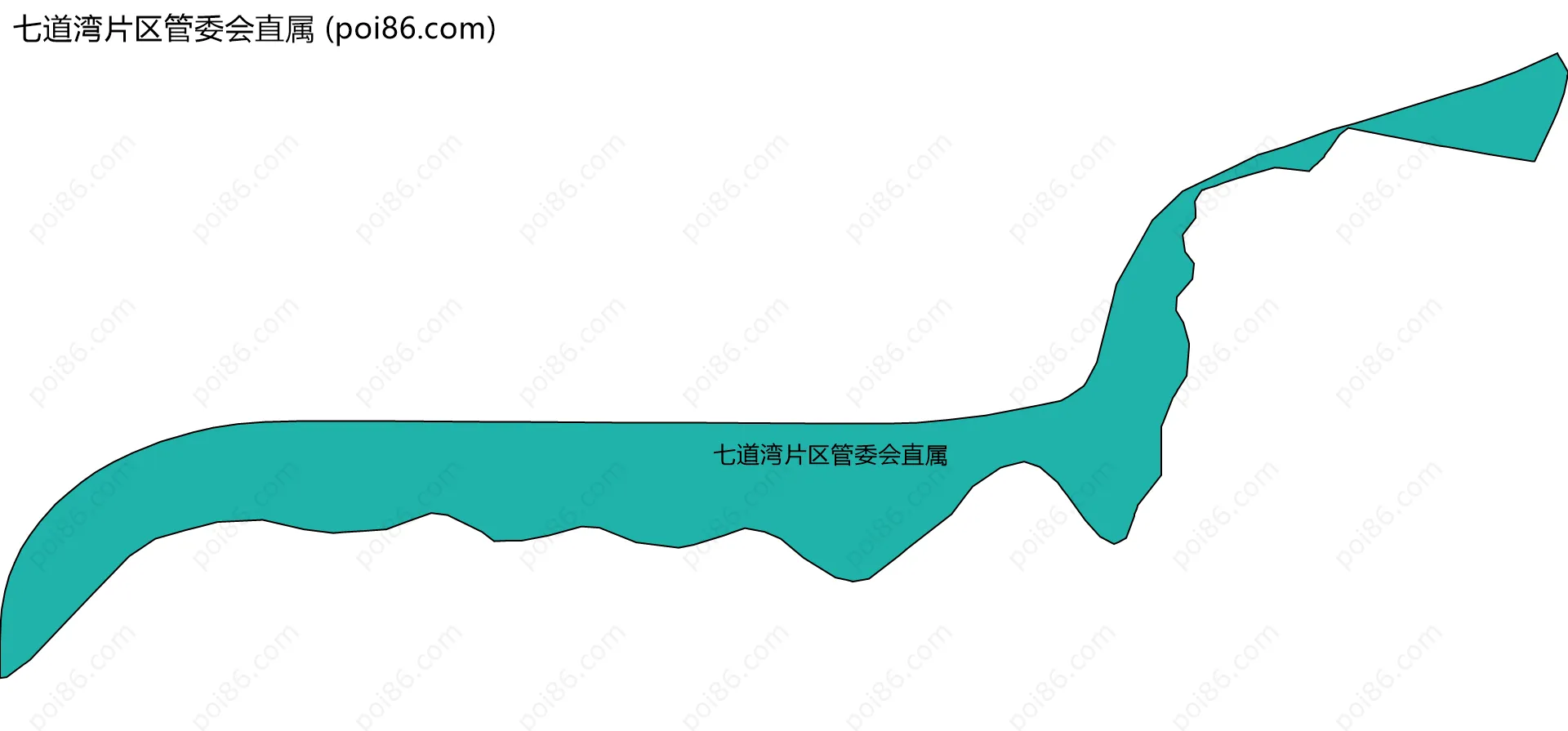 七道湾片区管委会直属边界地图