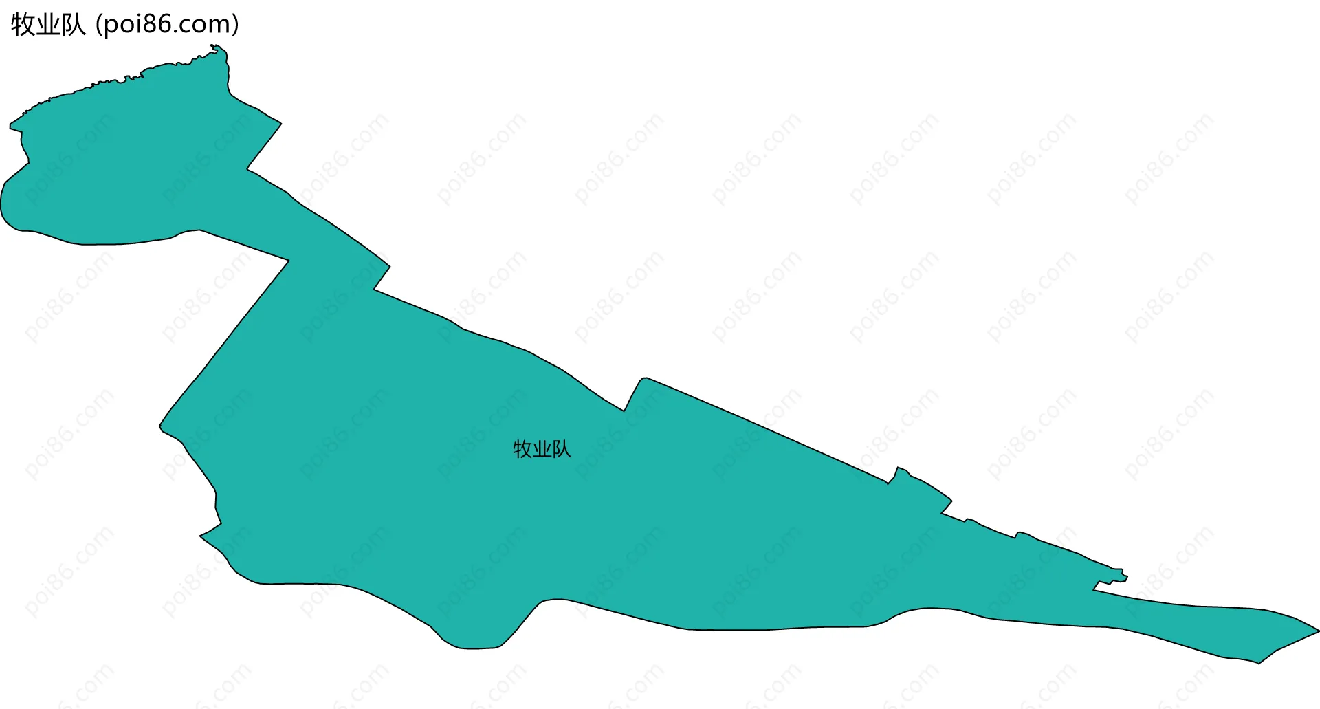 牧业队边界地图