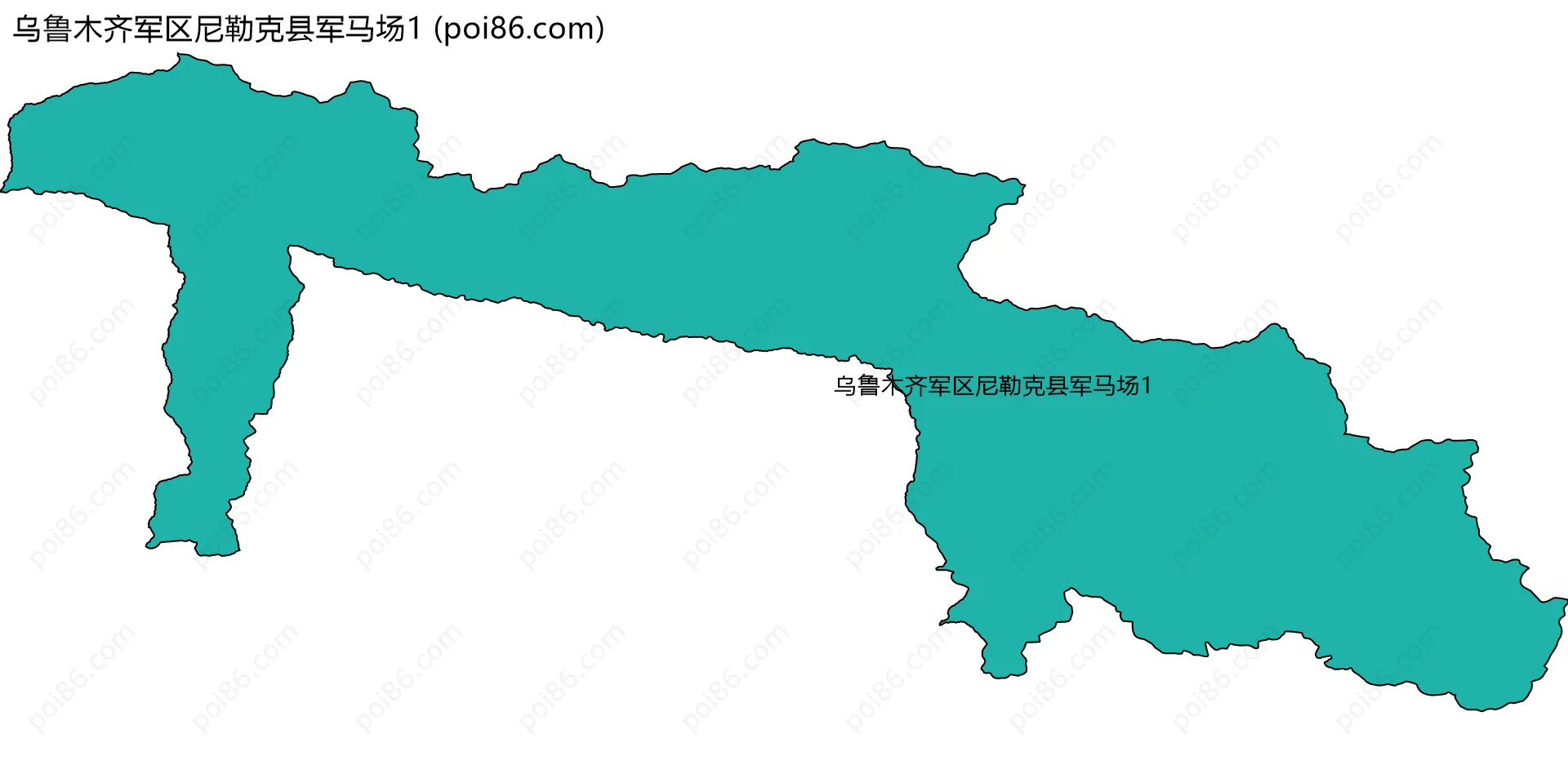 乌鲁木齐军区尼勒克县军马场1边界地图