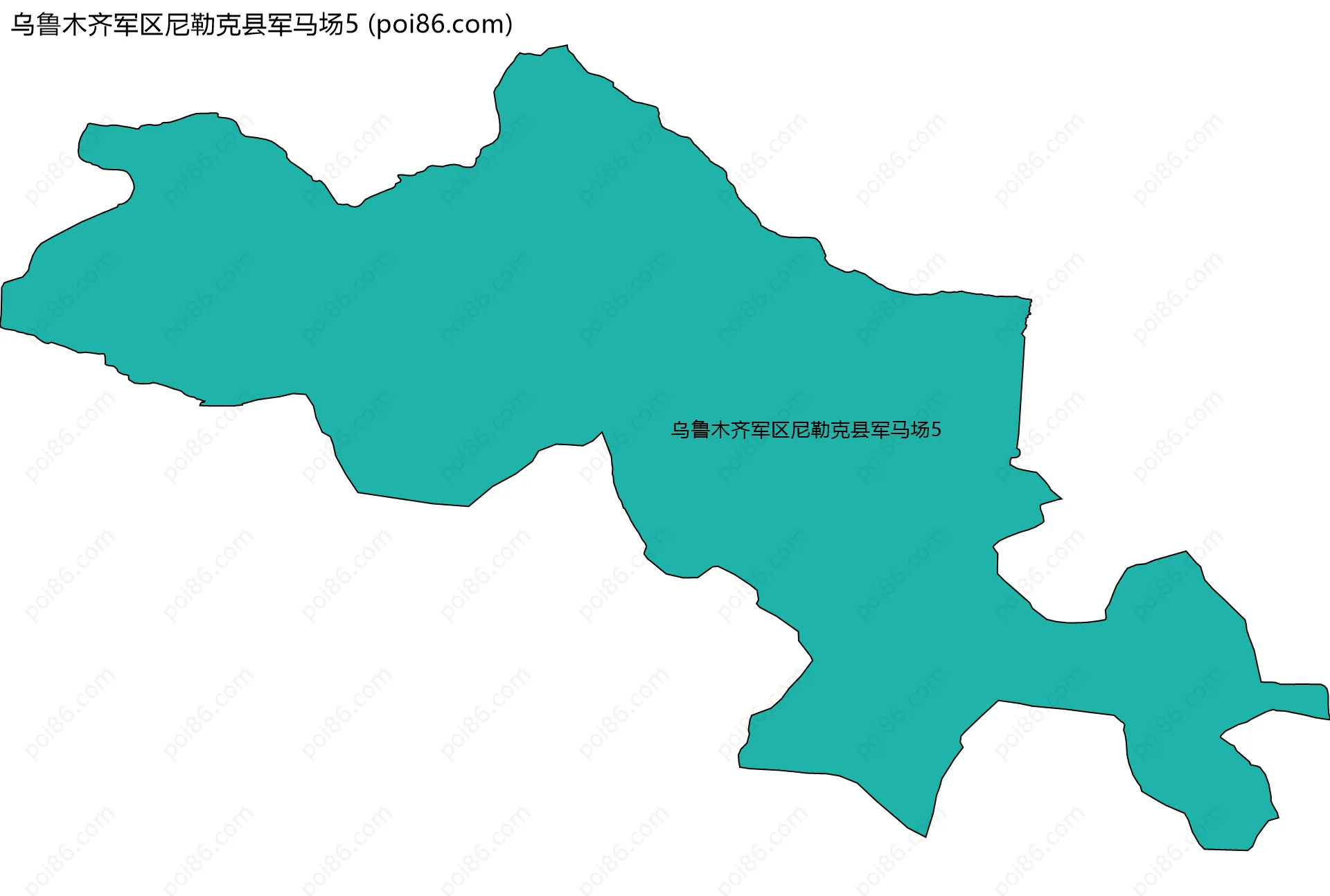 乌鲁木齐军区尼勒克县军马场5边界地图