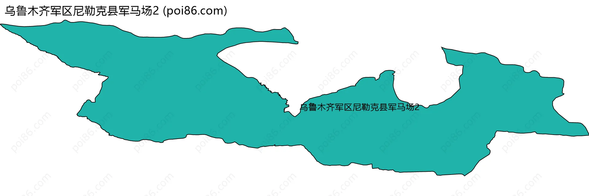 乌鲁木齐军区尼勒克县军马场2边界地图