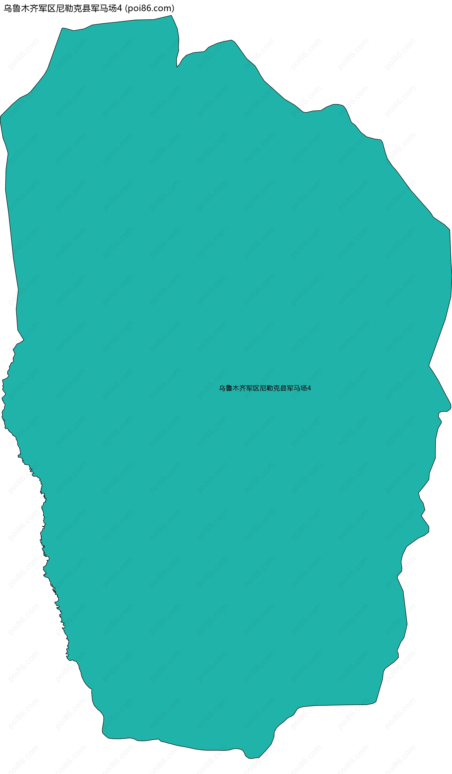 乌鲁木齐军区尼勒克县军马场4边界地图