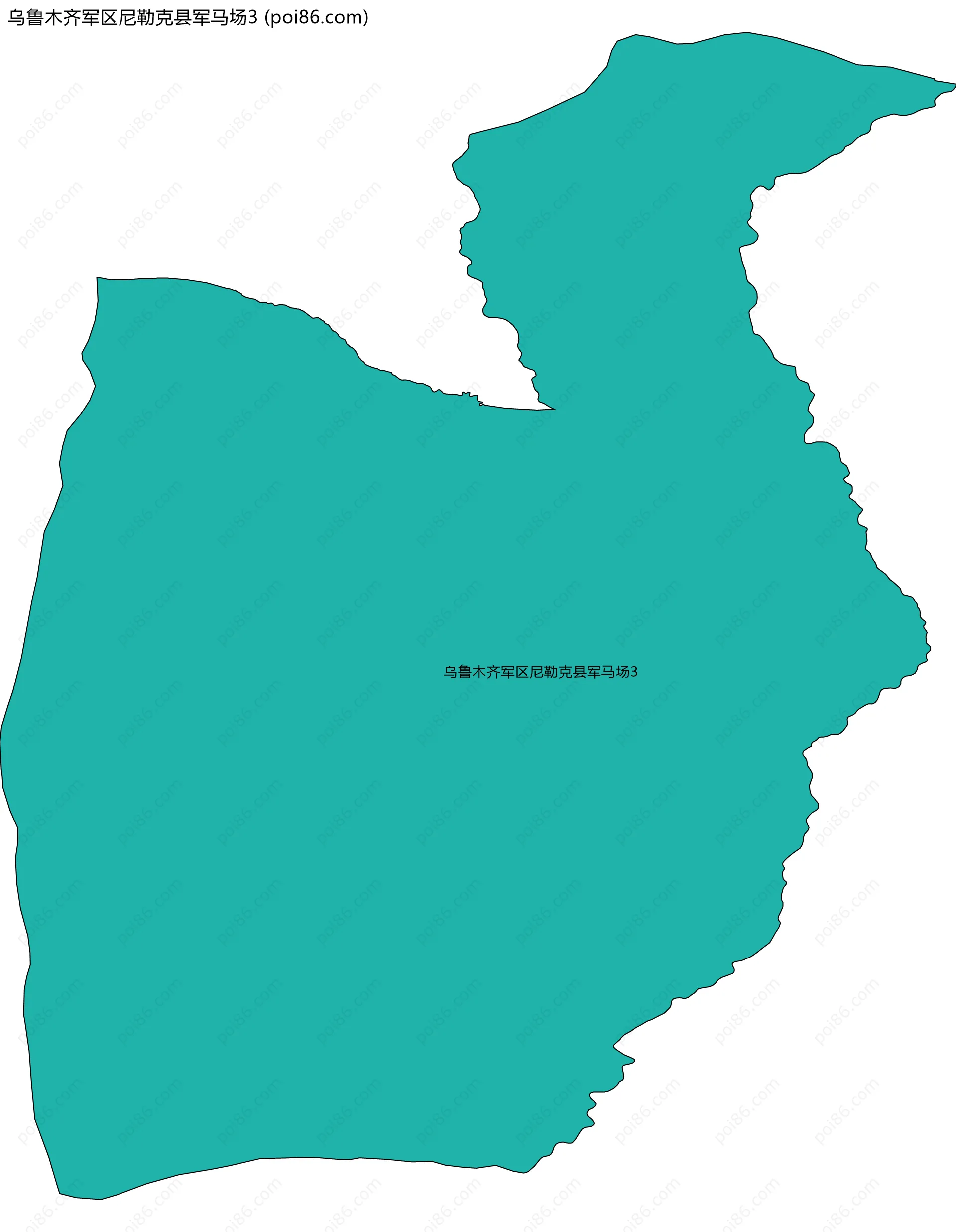 乌鲁木齐军区尼勒克县军马场3边界地图