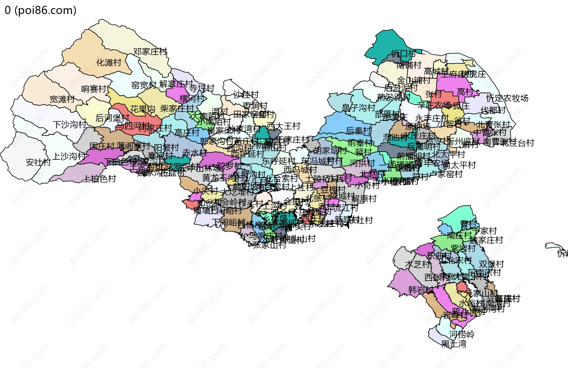 0边界地图(五级行政区划)