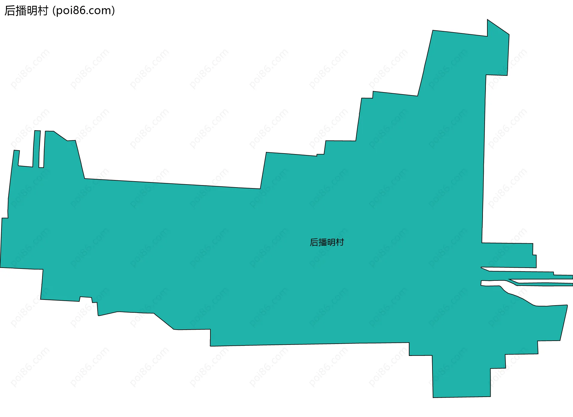 后播明村边界地图