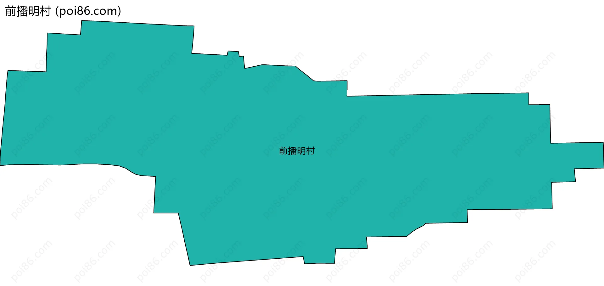 前播明村边界地图