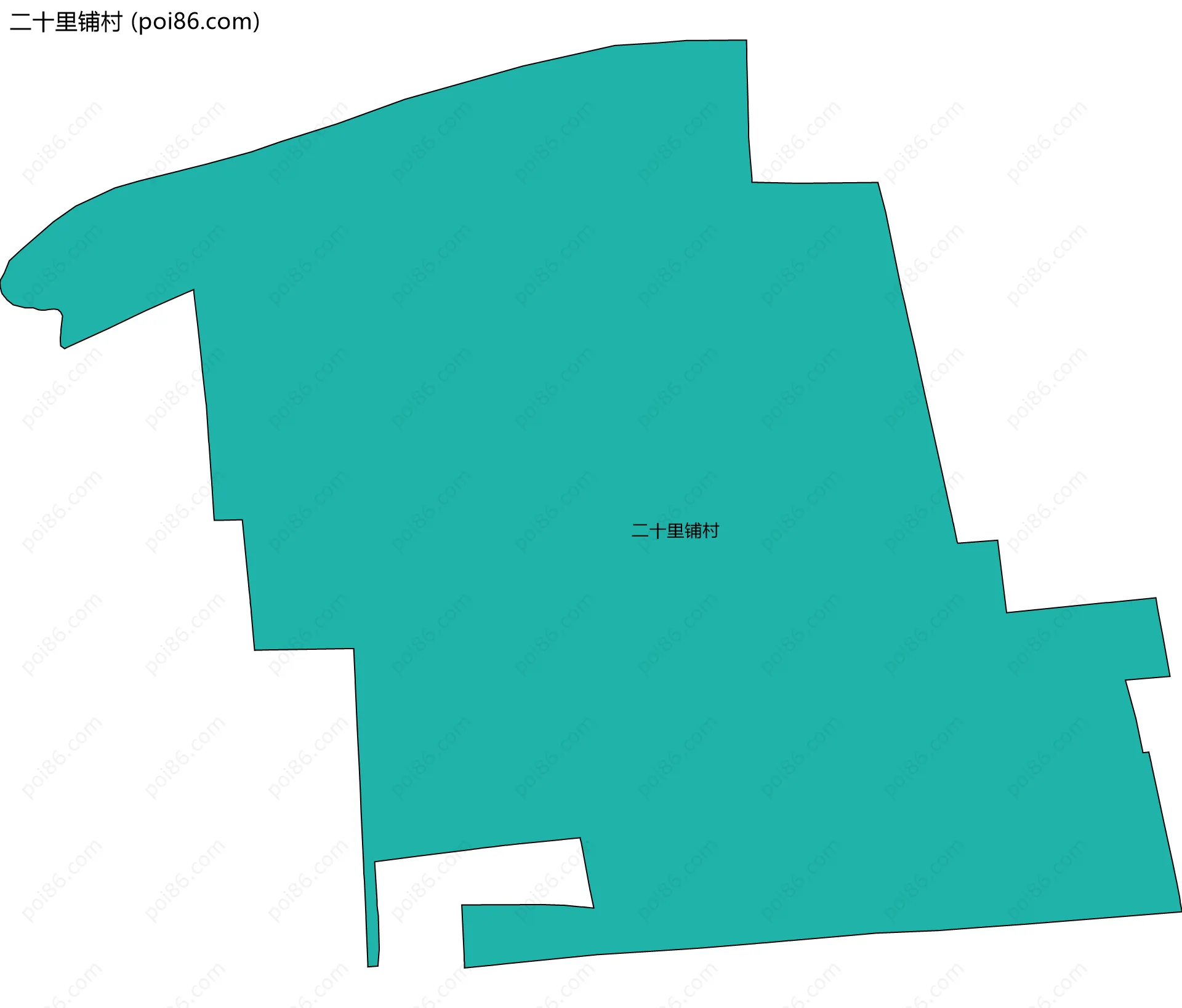 二十里铺村边界地图