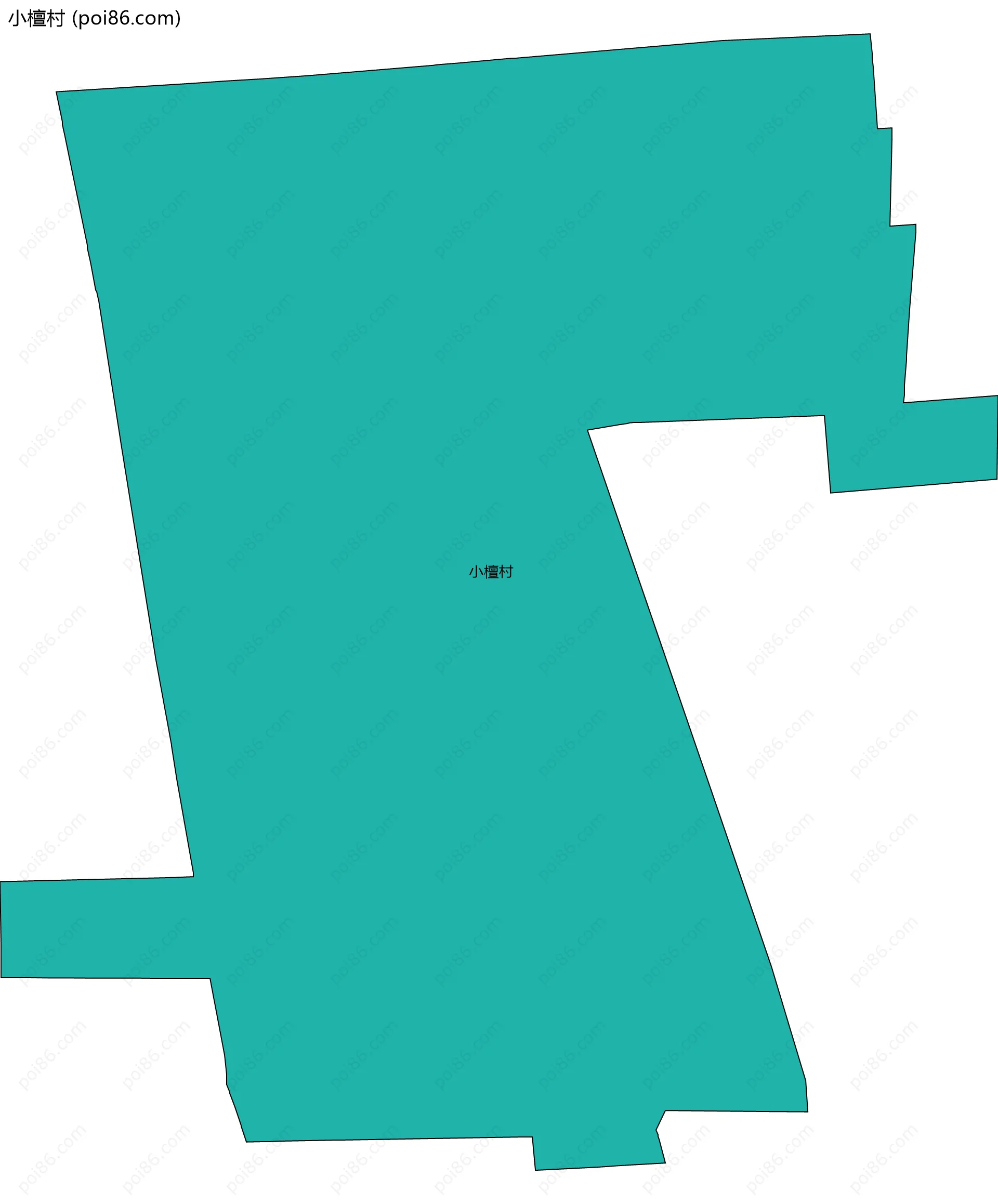 小檀村边界地图