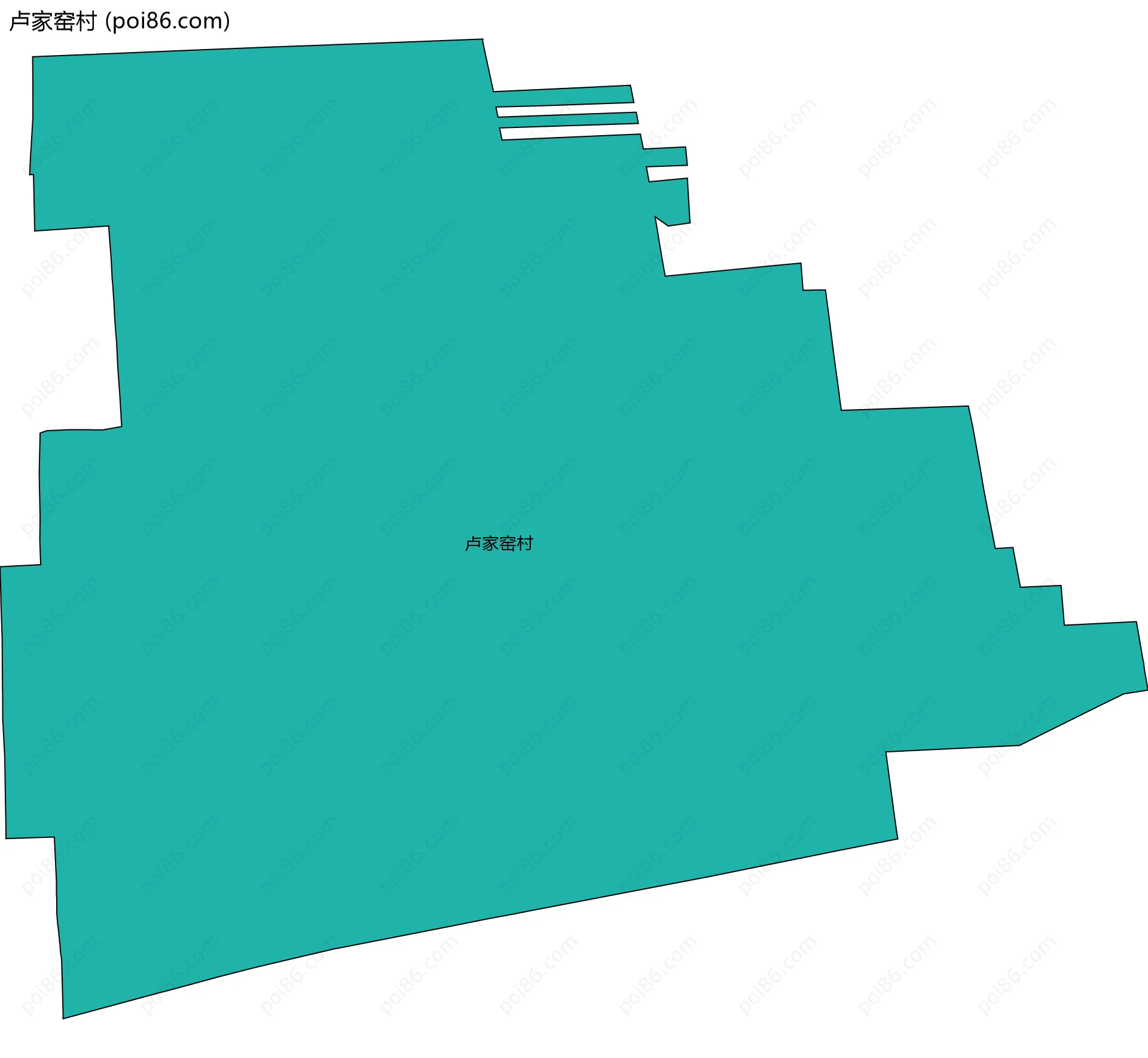 卢家窑村边界地图