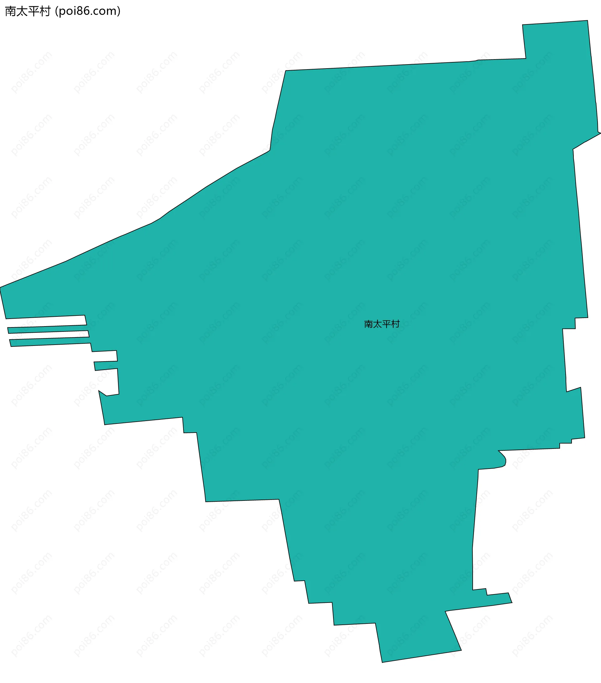 南太平村边界地图