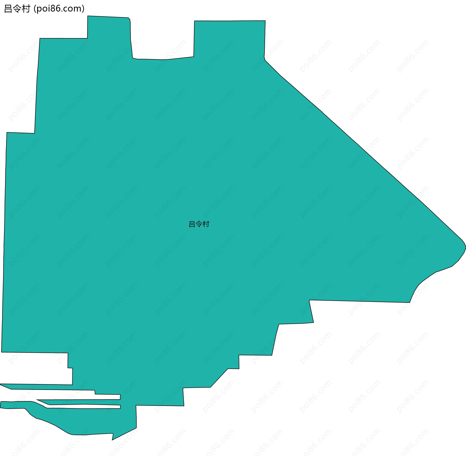 吕令村边界地图