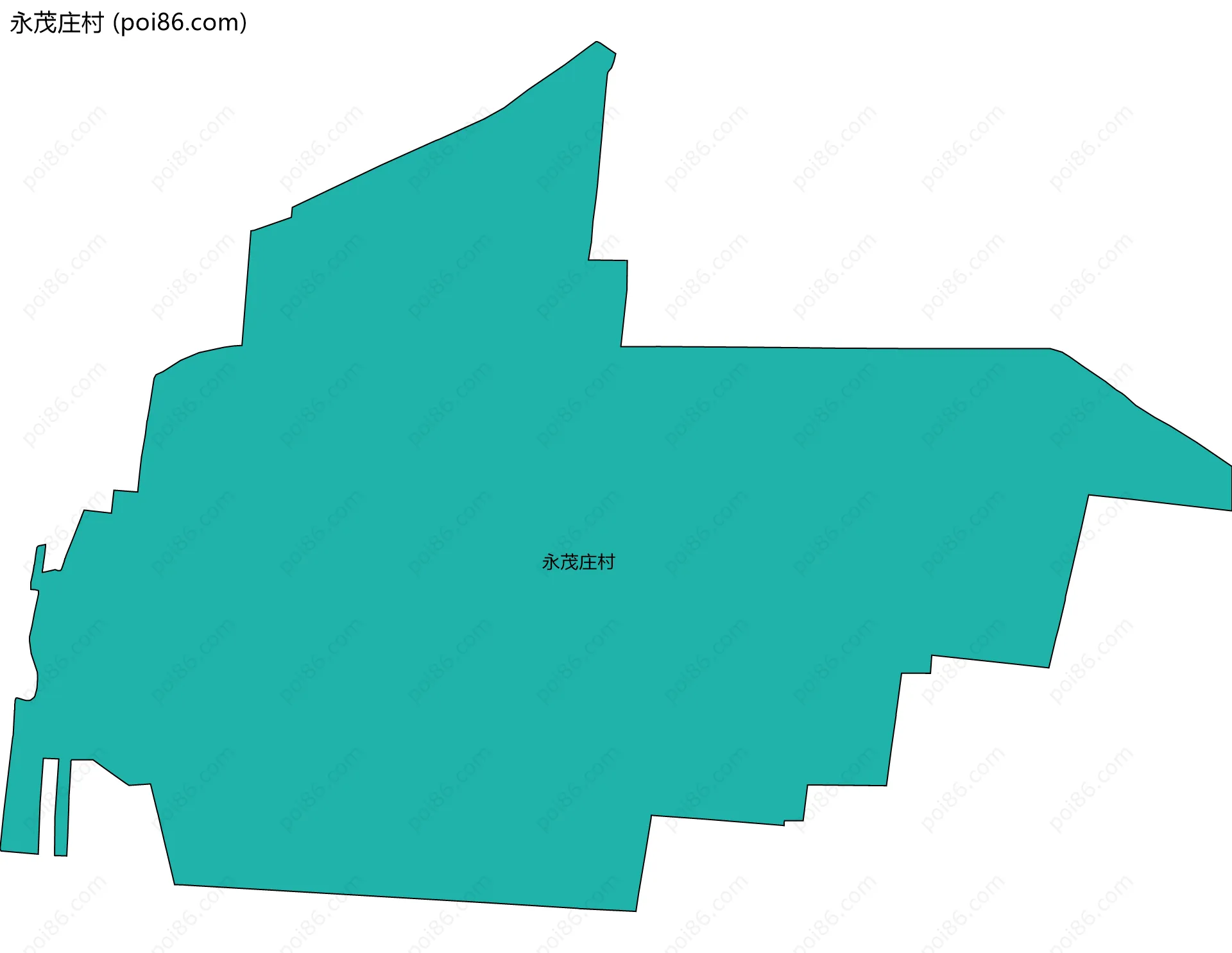 永茂庄村边界地图