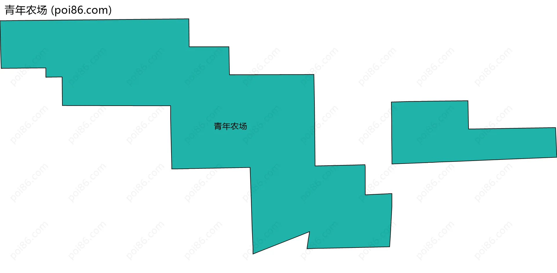 青年农场边界地图