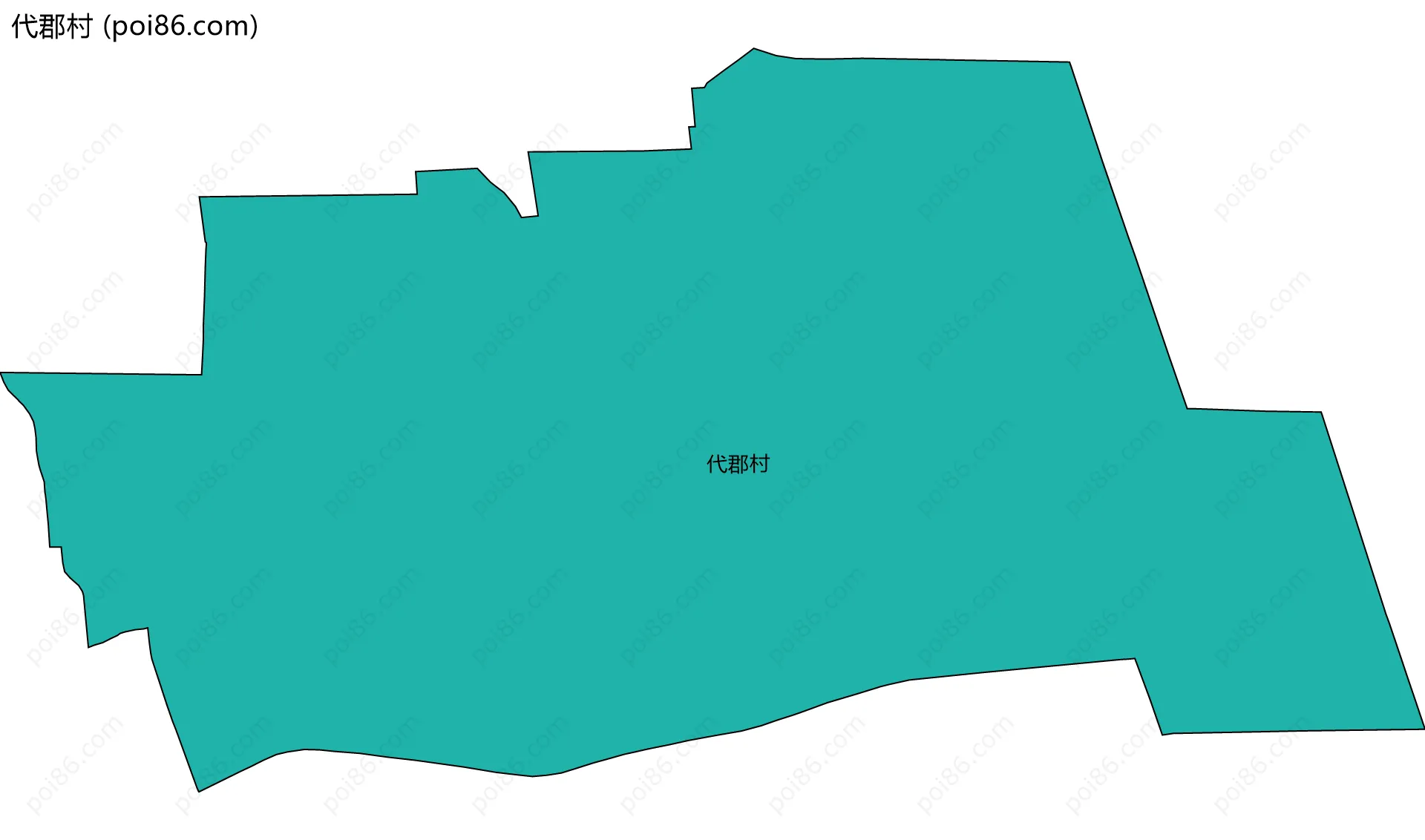 代郡村边界地图