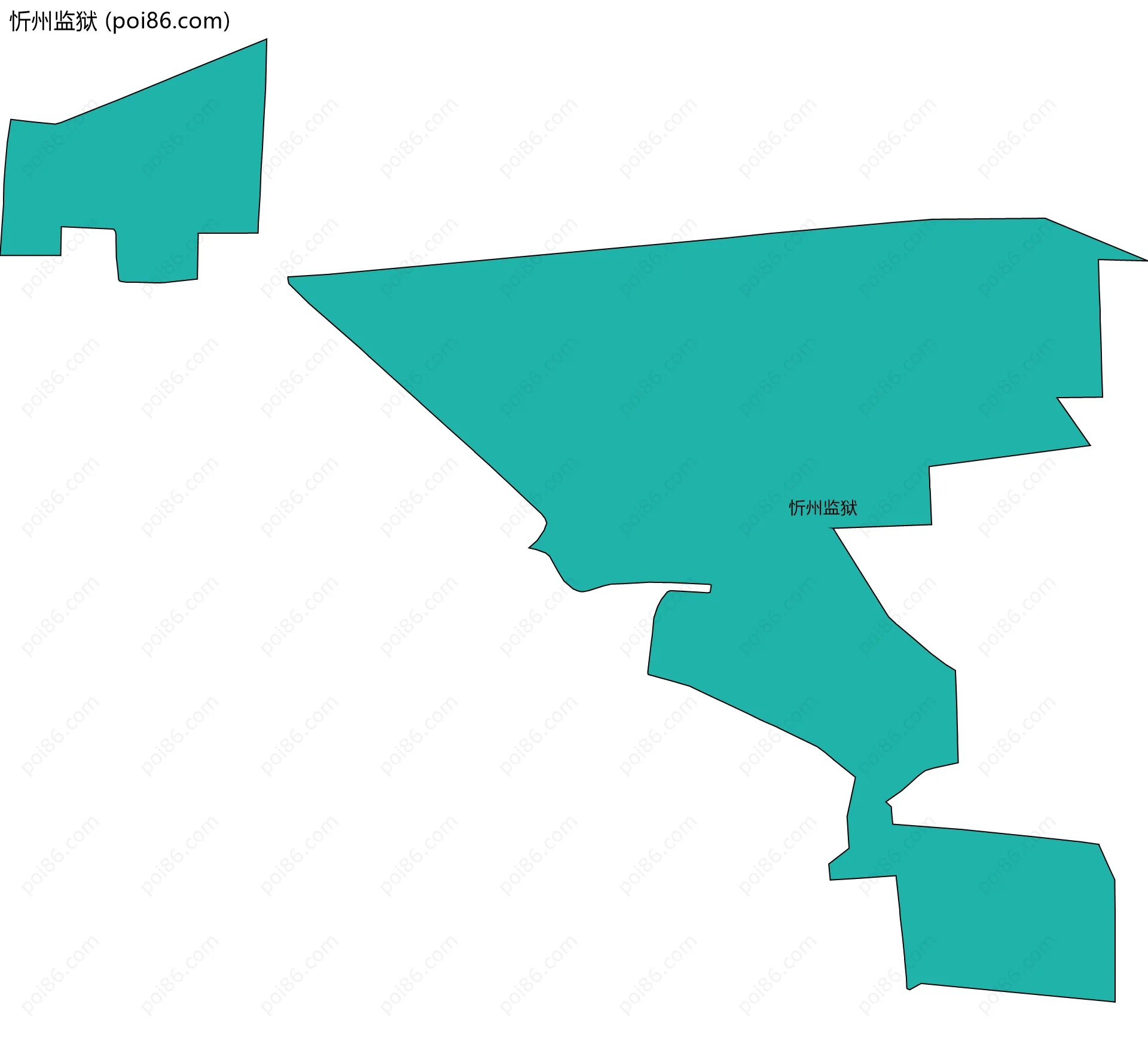 忻州监狱边界地图
