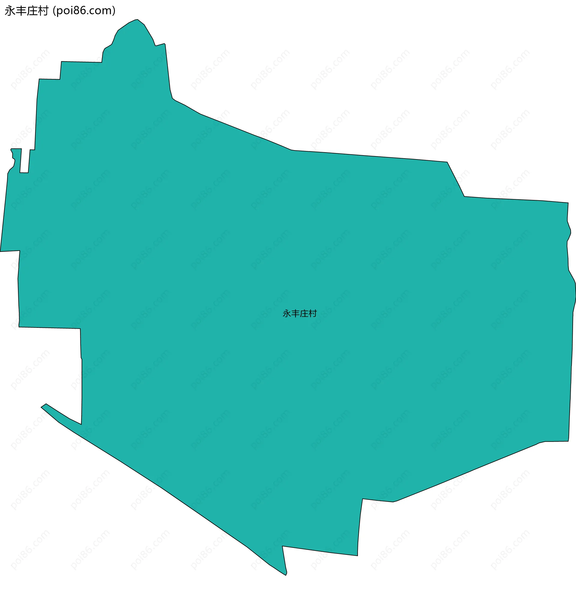 永丰庄村边界地图