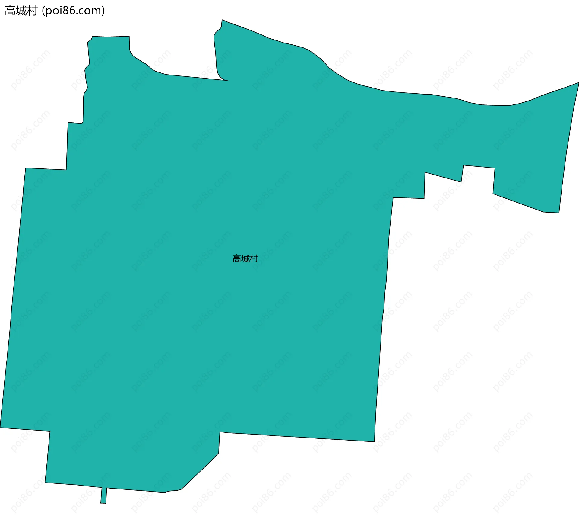 高城村边界地图