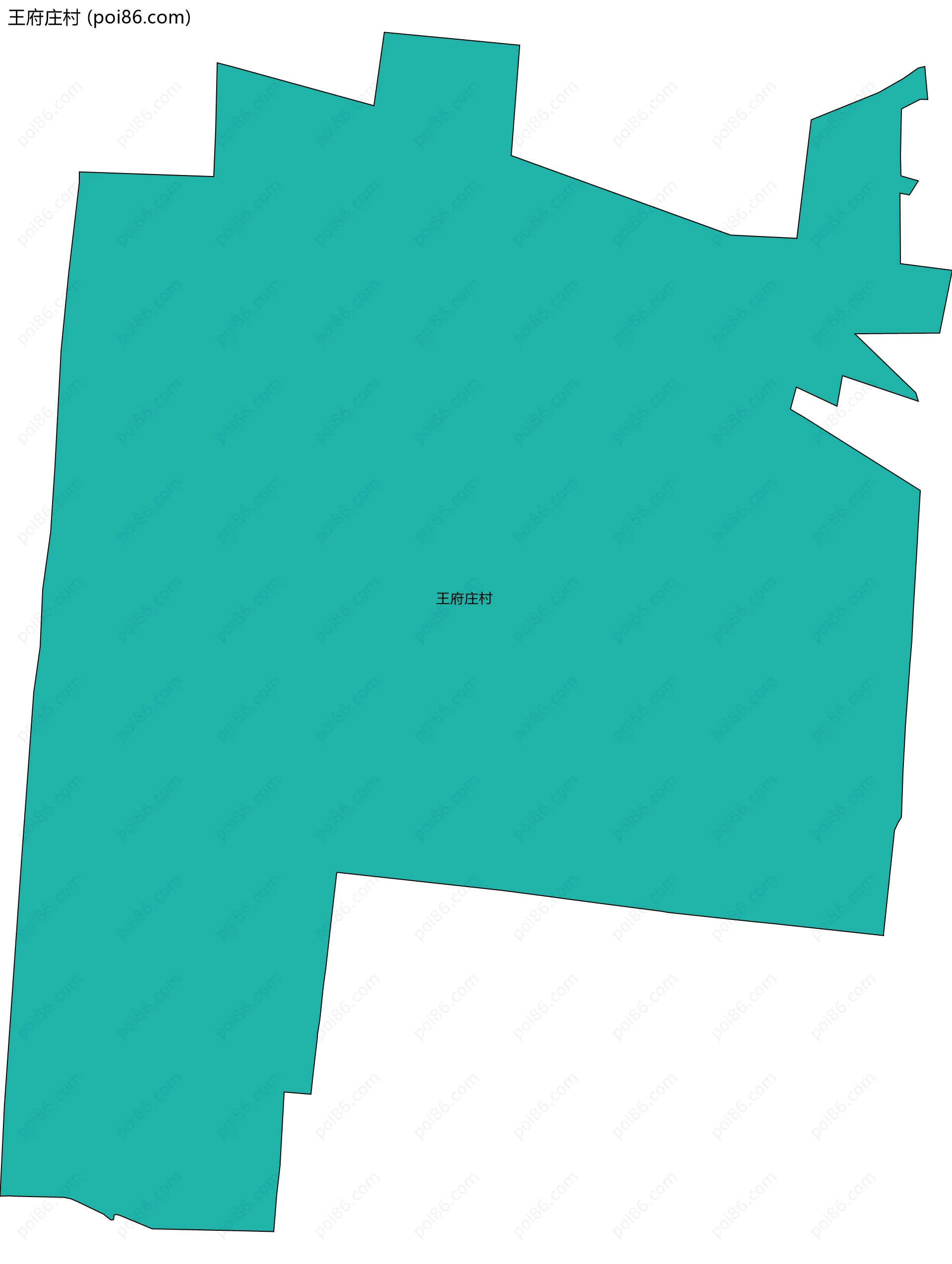 王府庄村边界地图