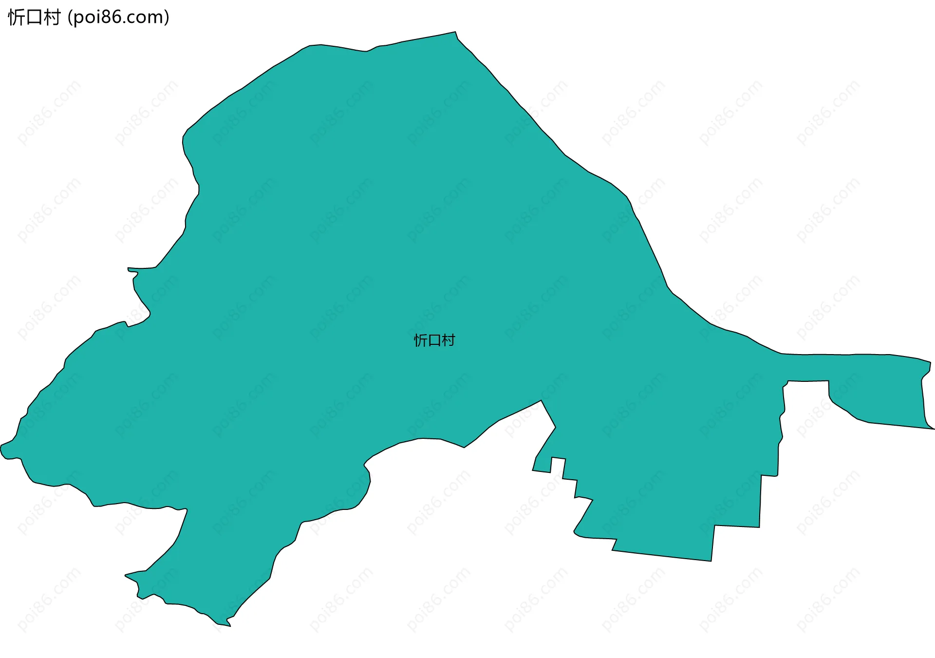 忻口村边界地图