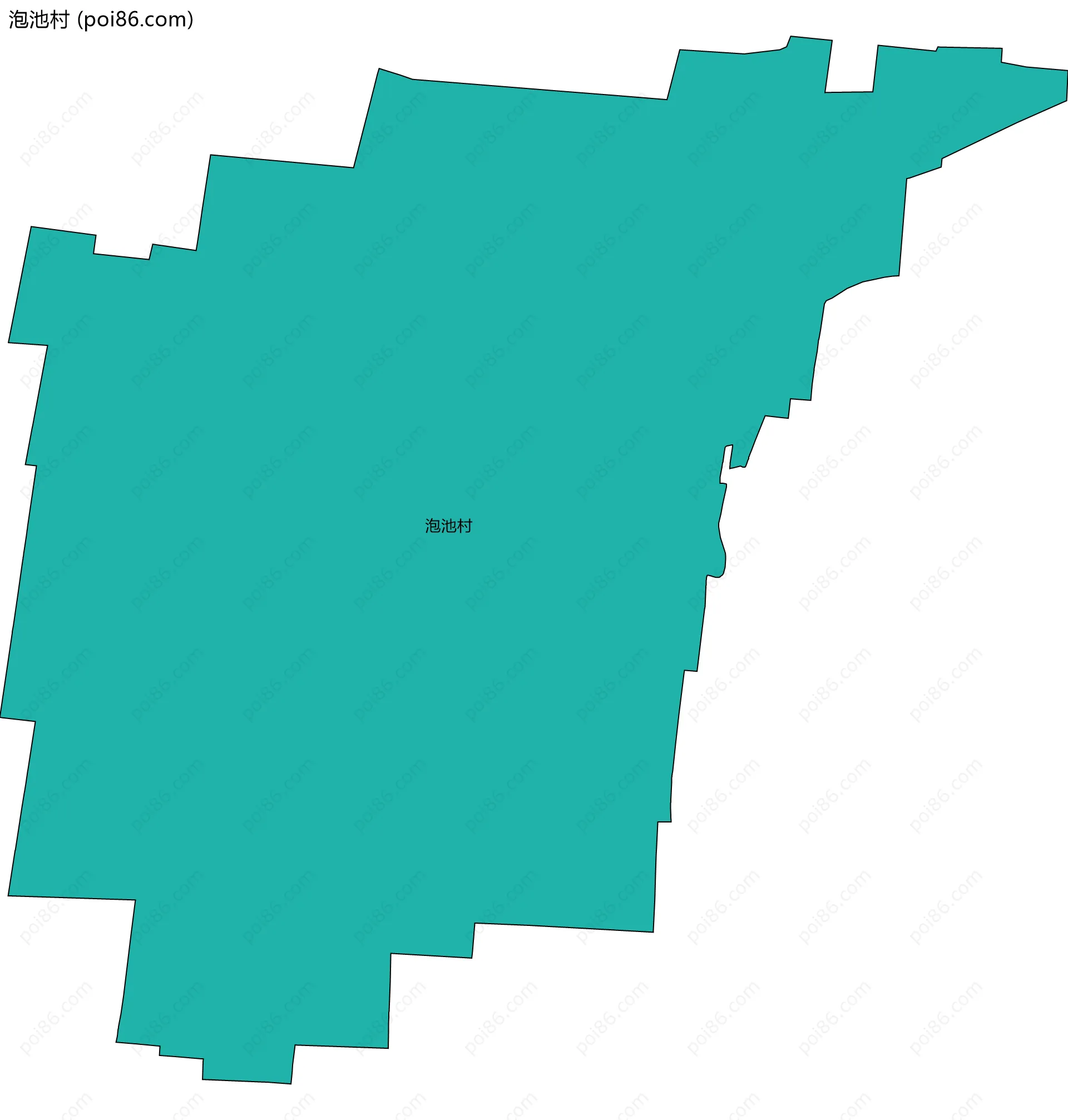 泡池村边界地图