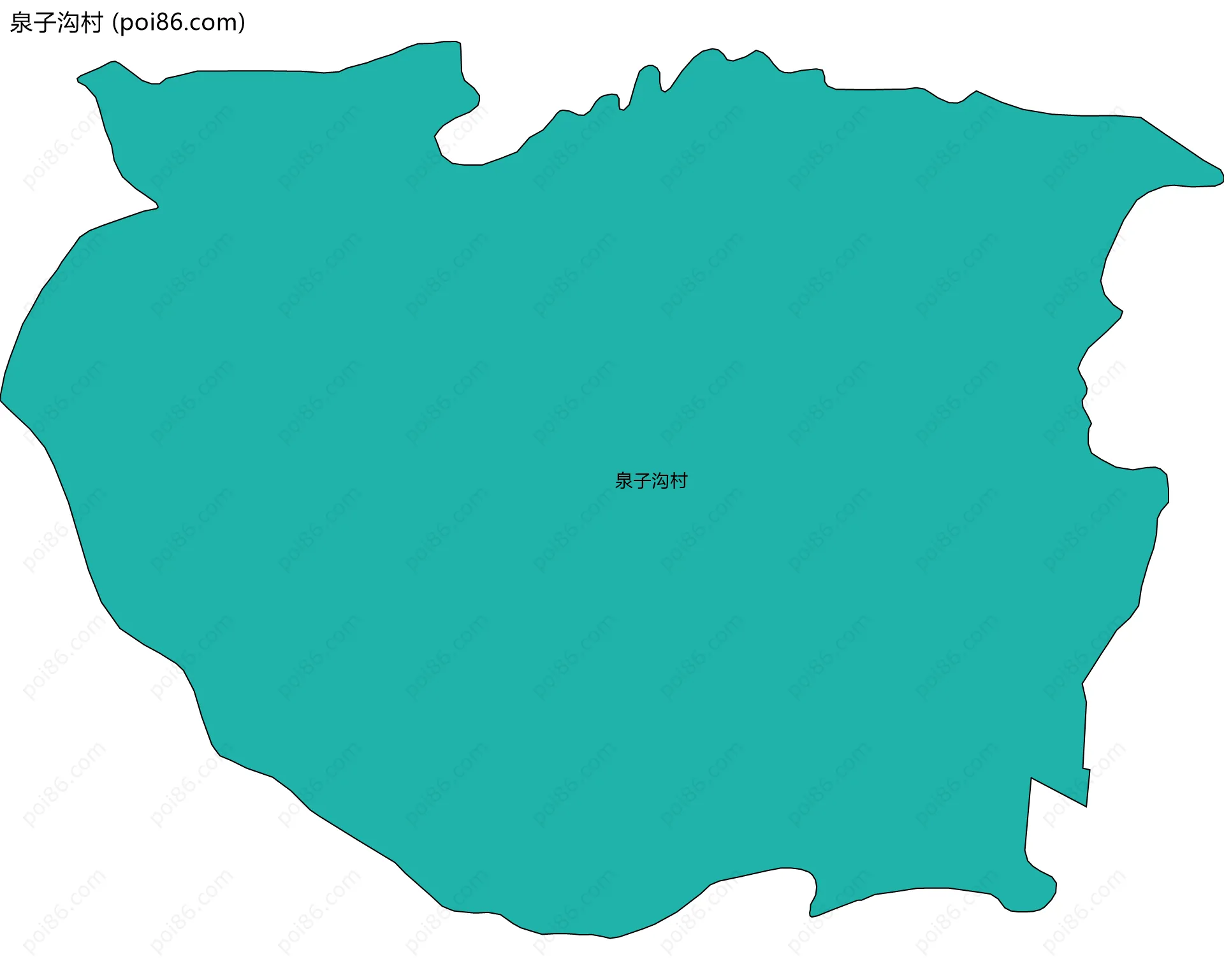 泉子沟村边界地图