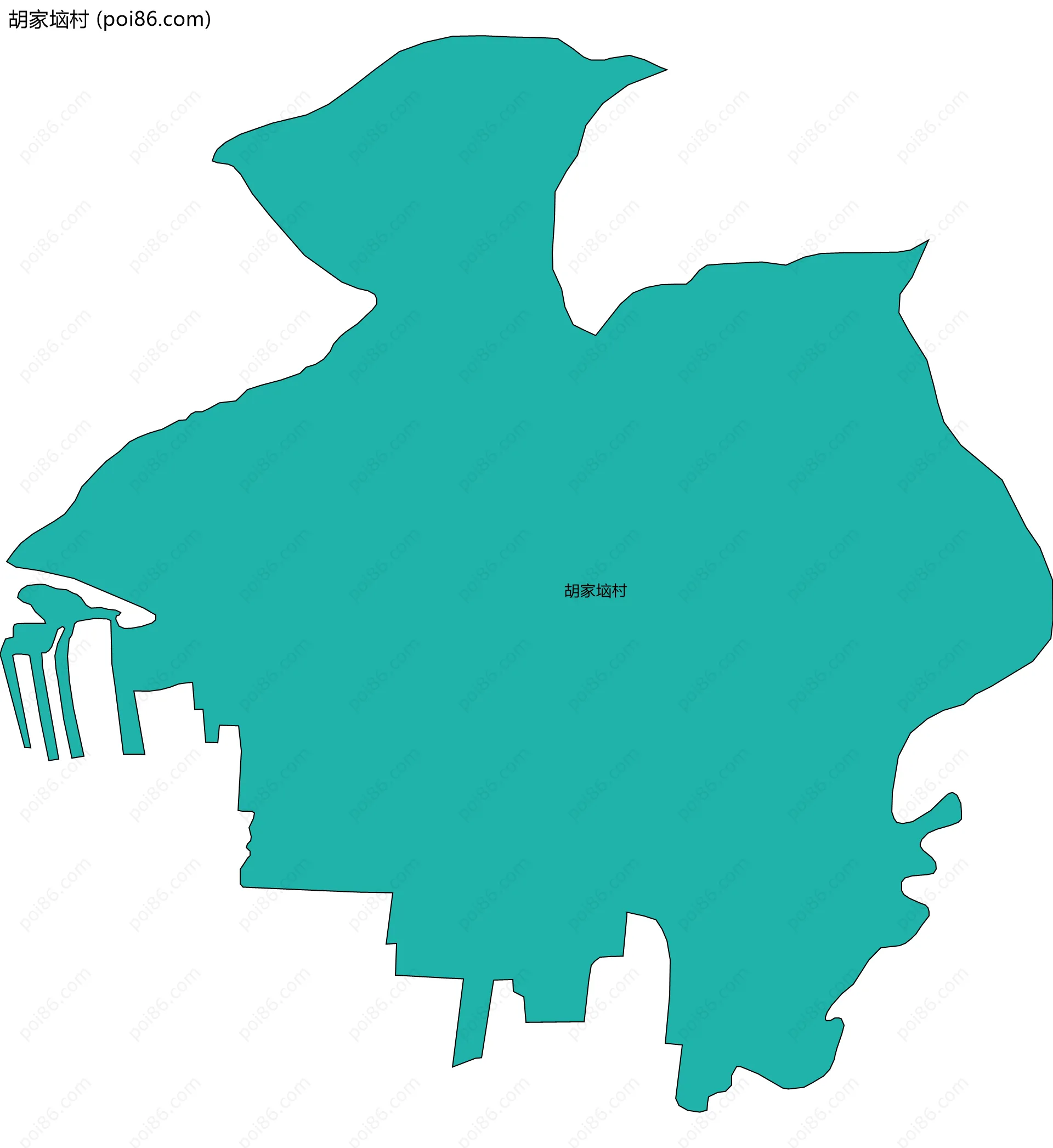 胡家垴村边界地图