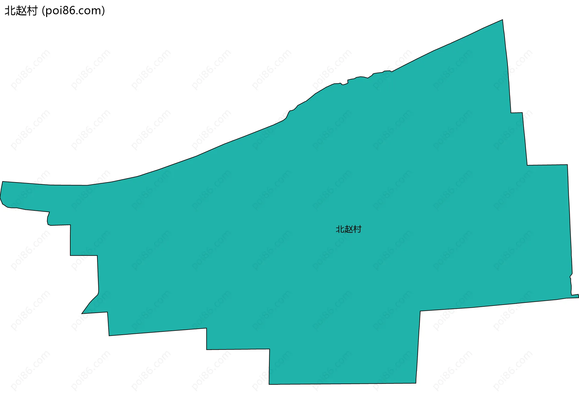 北赵村边界地图