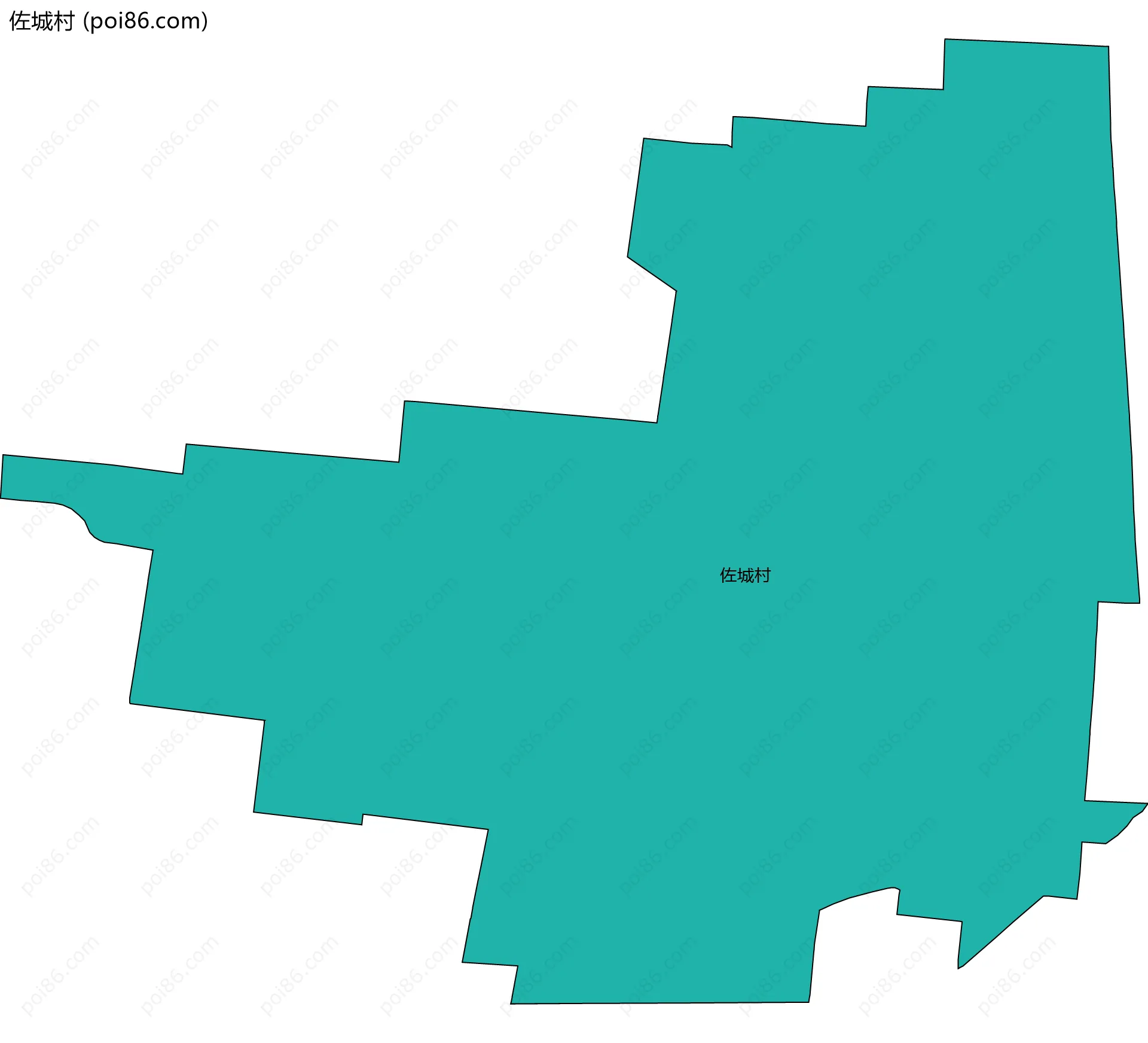佐城村边界地图