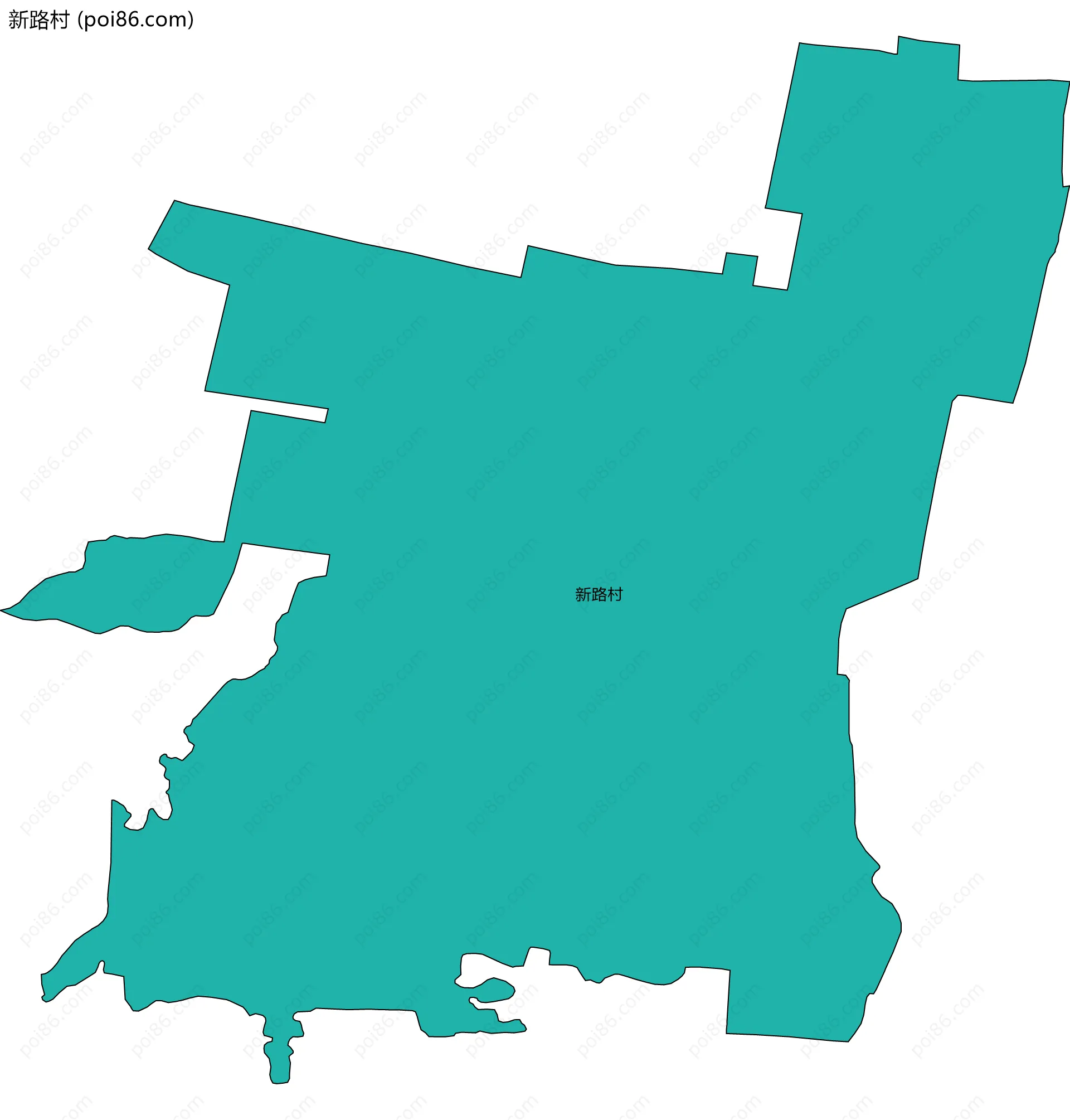 新路村边界地图