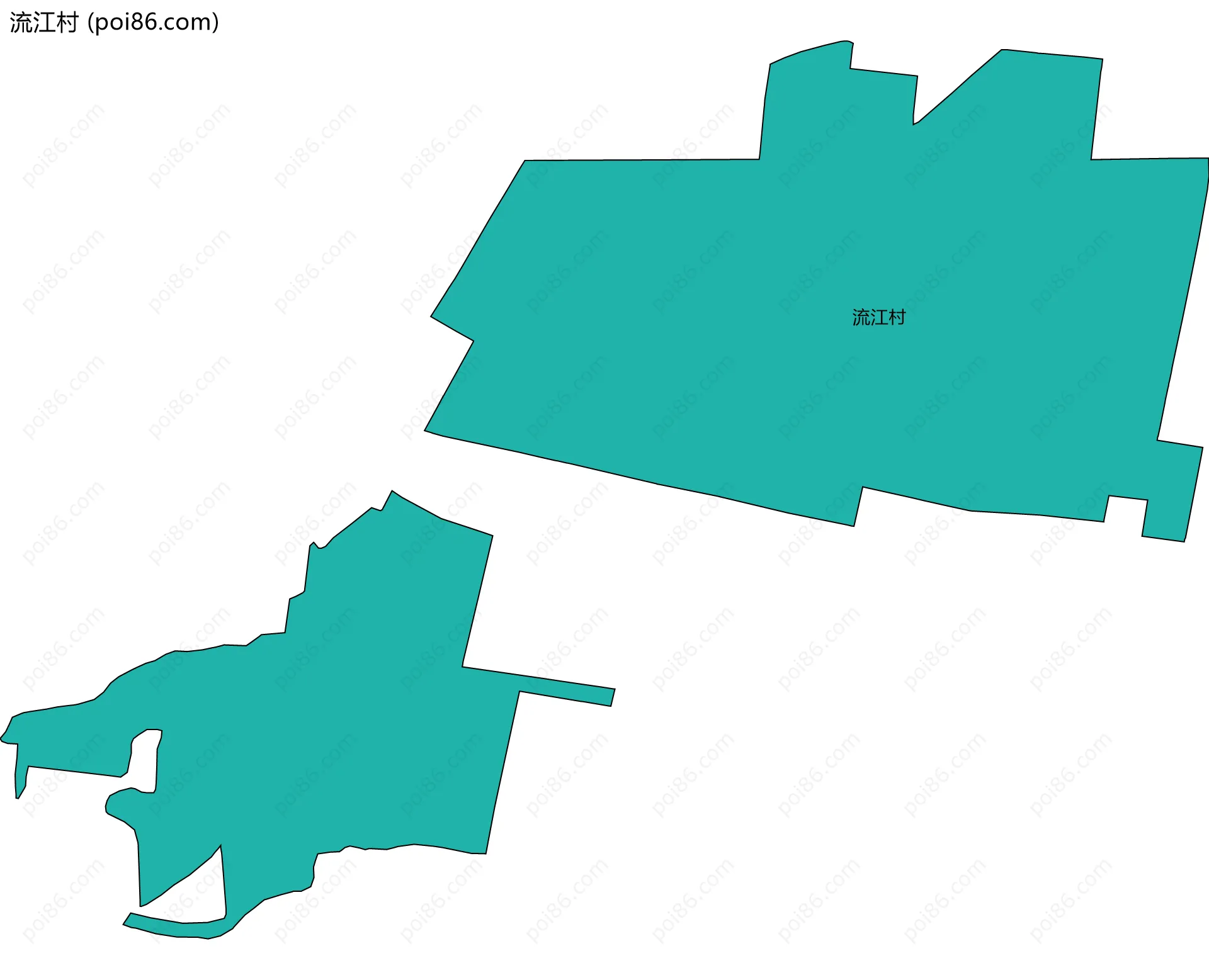 流江村边界地图