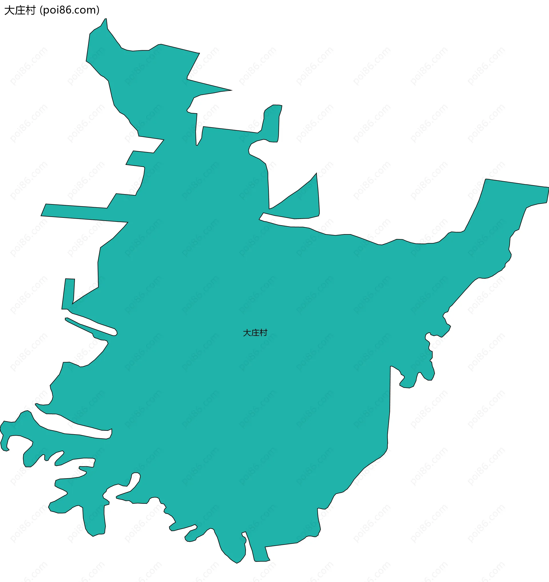 大庄村边界地图