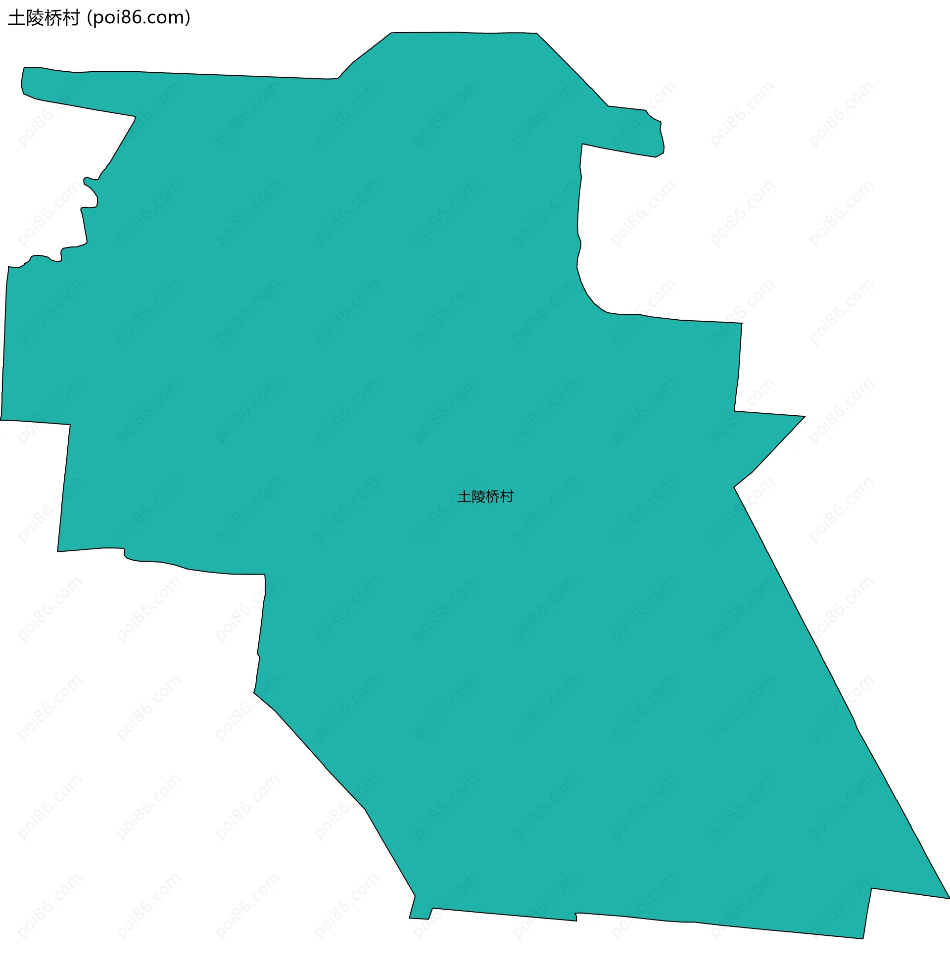 土陵桥村边界地图