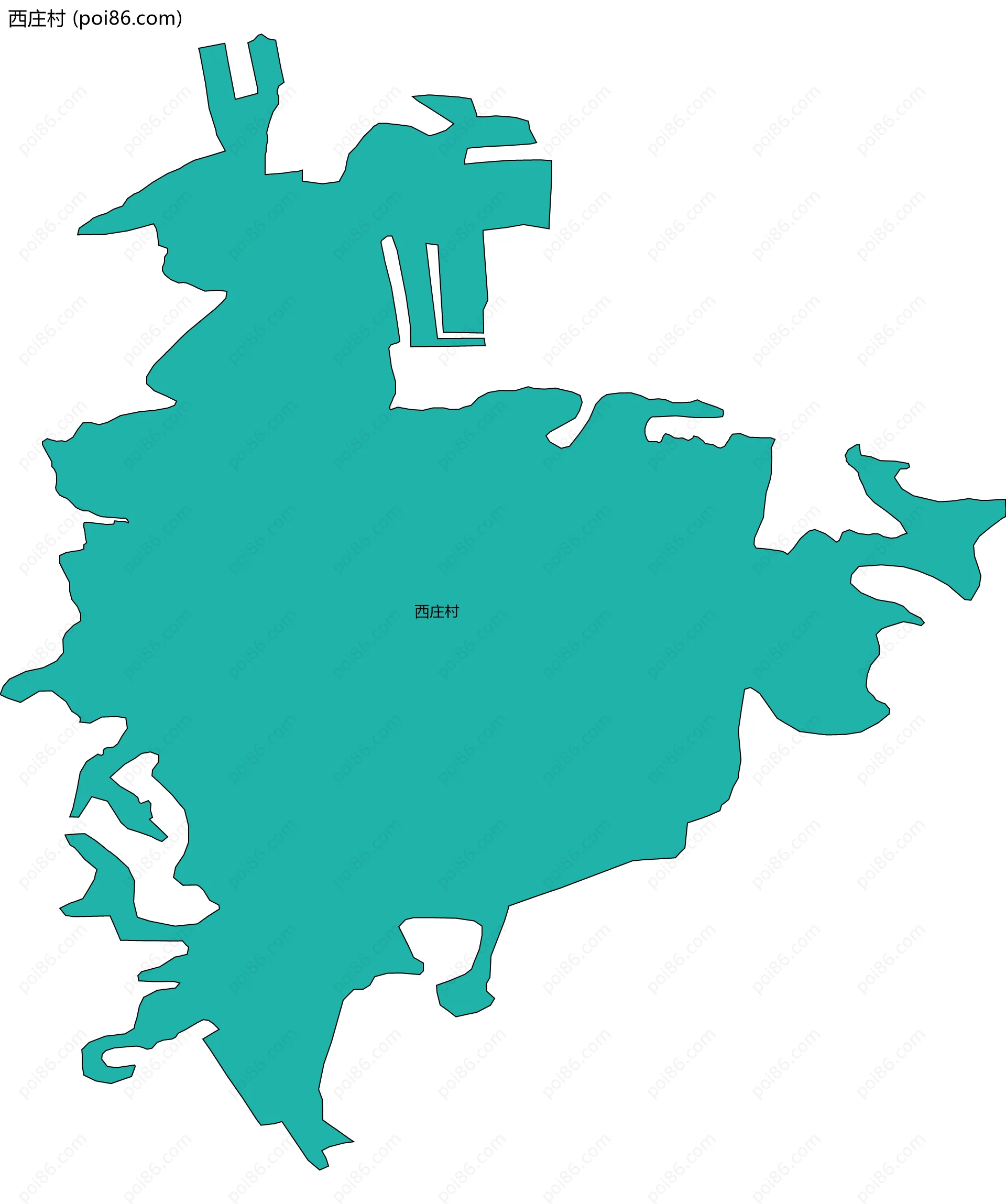 西庄村边界地图