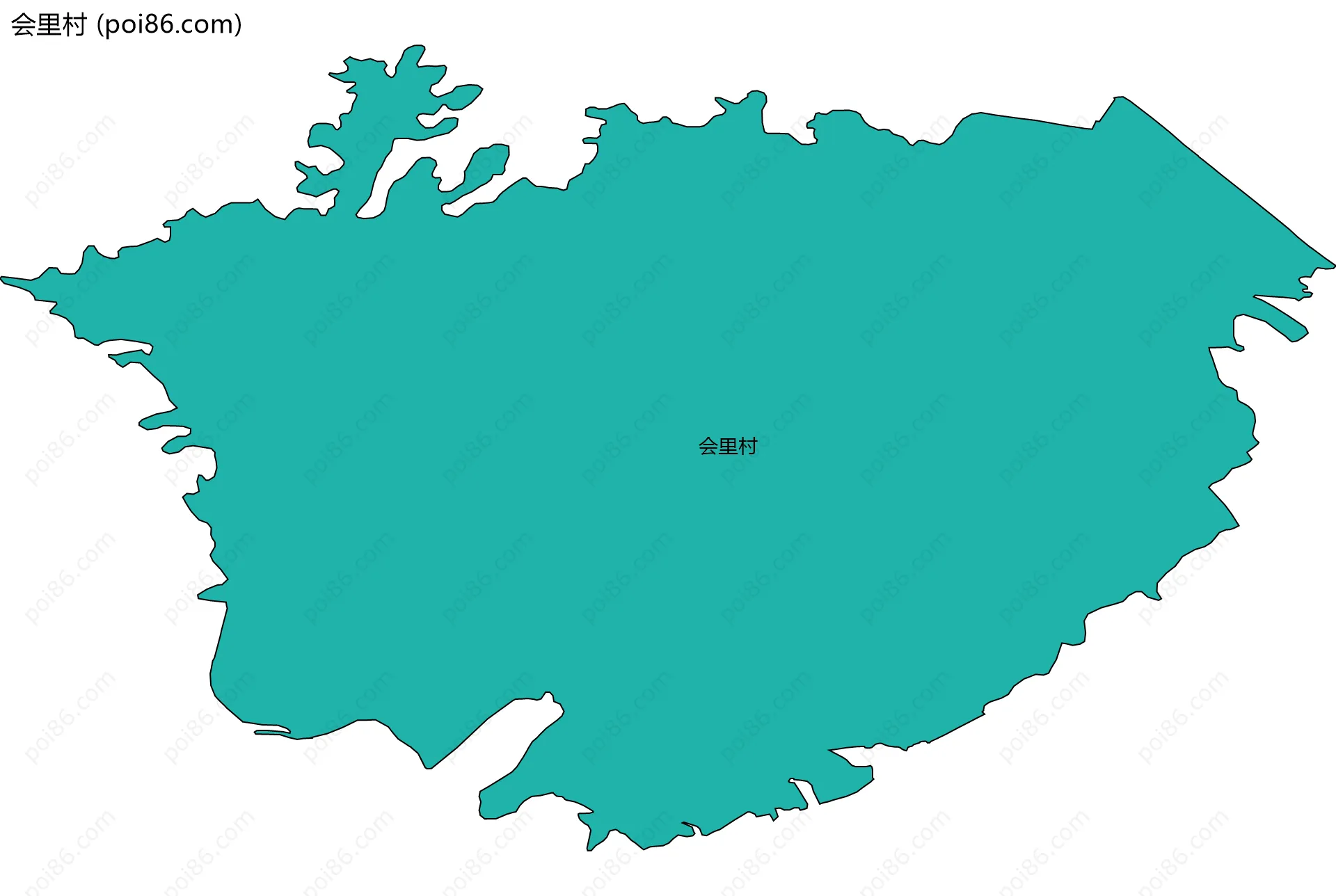 会里村边界地图