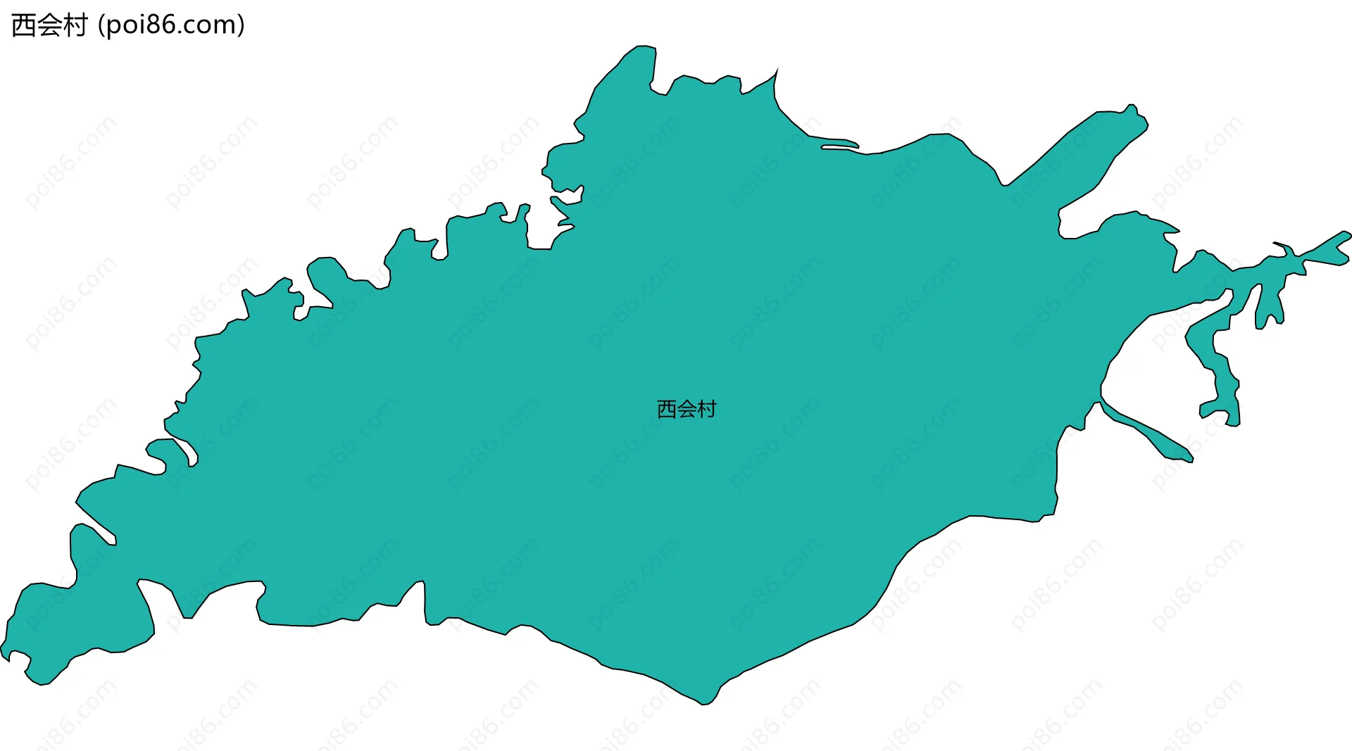 西会村边界地图