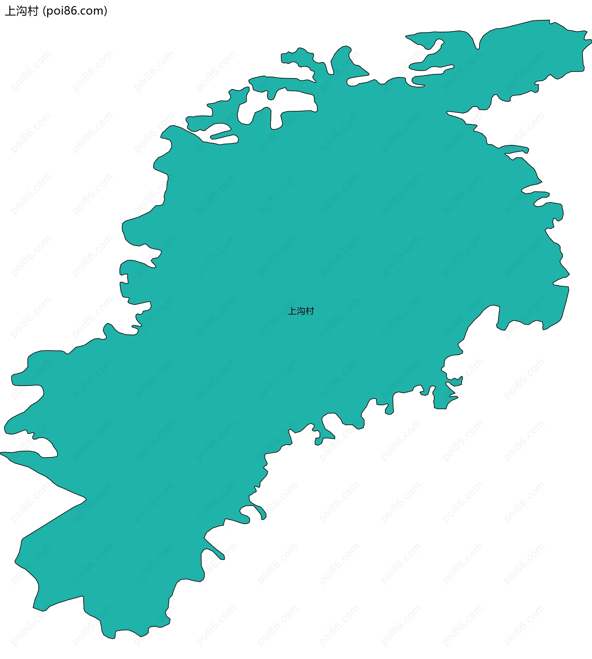 上沟村边界地图