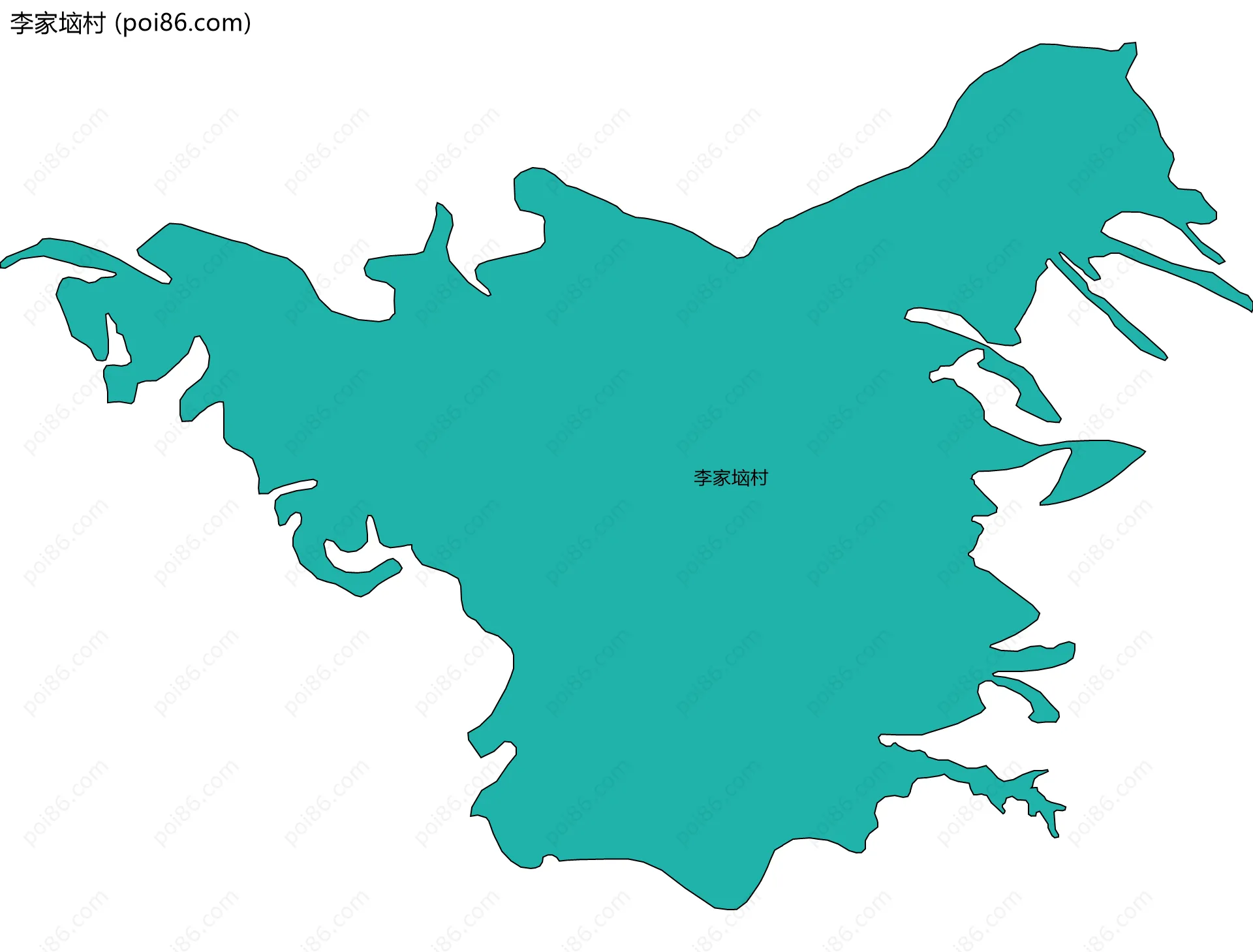 李家垴村边界地图