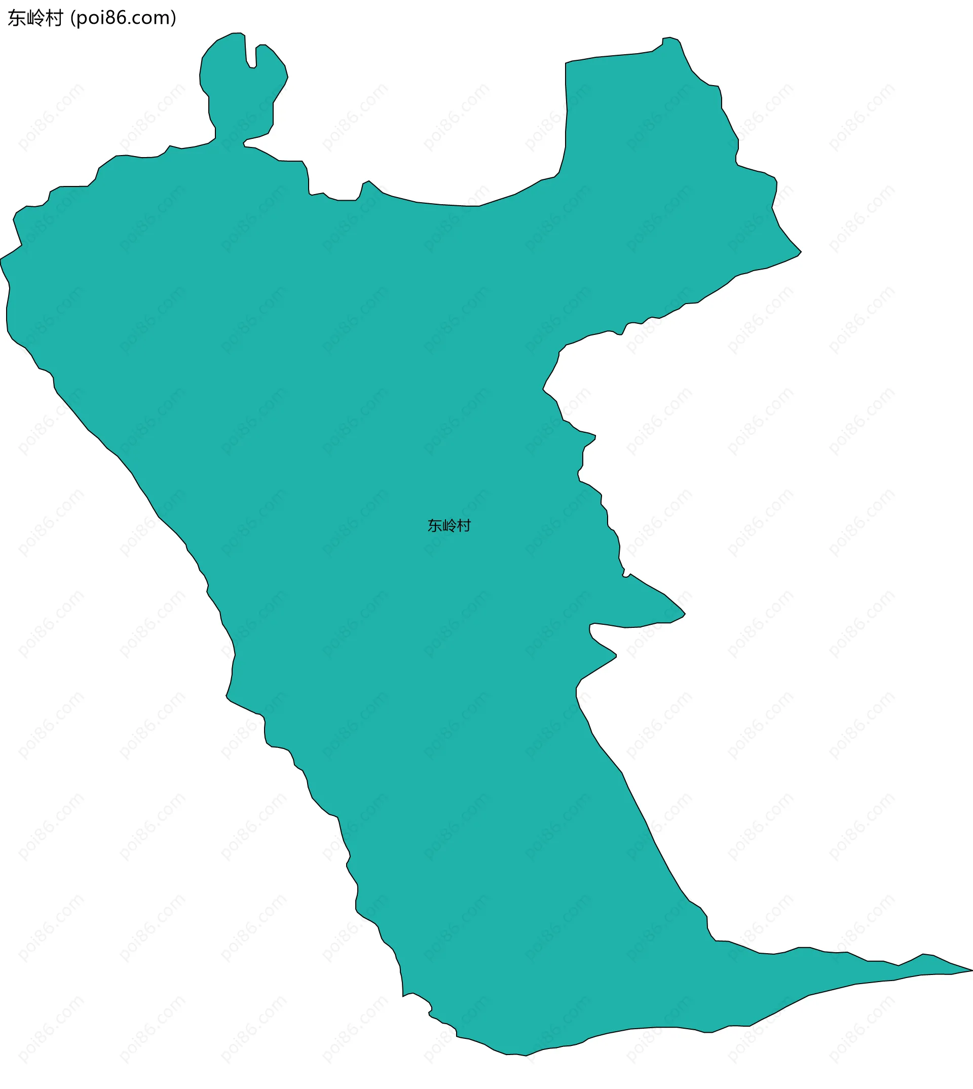 东岭村边界地图