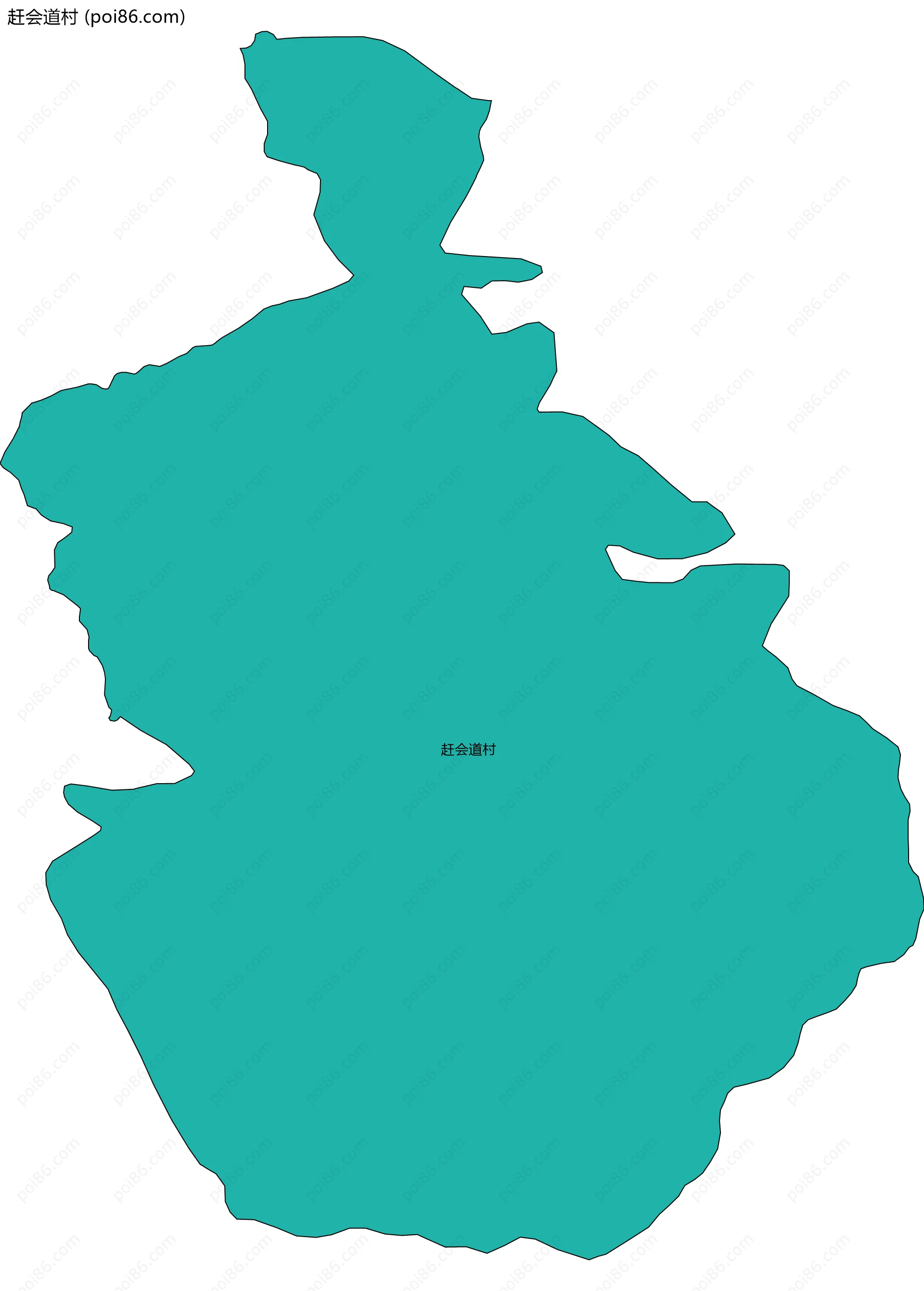 赶会道村边界地图