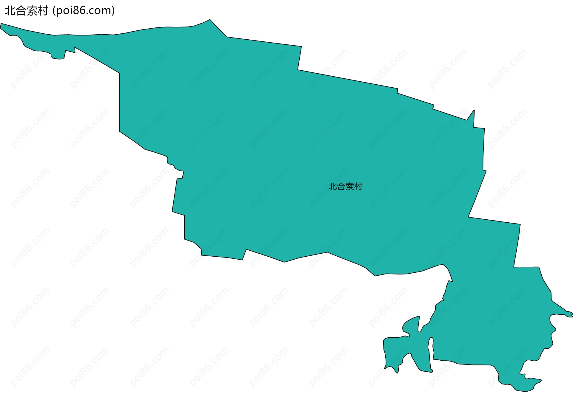 北合索村边界地图