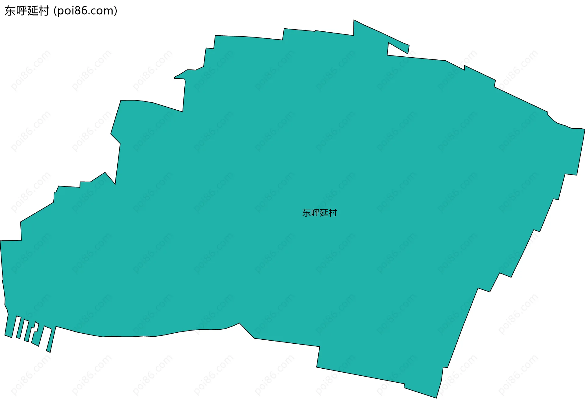东呼延村边界地图